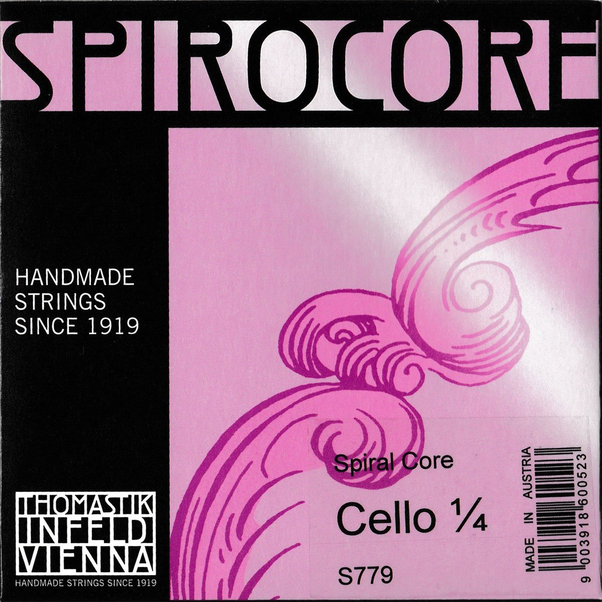 Thomastik-Infeld Spirocore Small Cello String Set (S779) - Premium Cello Strings for Professional Musicians & Students - Perfect for Performances, Practice & Studio Recordings