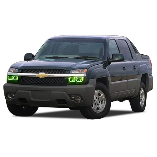 Flashtech LED RGB Multi-Color Halo Ring Headlight Kit with Bluetooth RF Remote & App Control - Compatible with 2003-2006 Chevrolet Avalanche | Custom Car Lighting for Night Driving & Car Shows