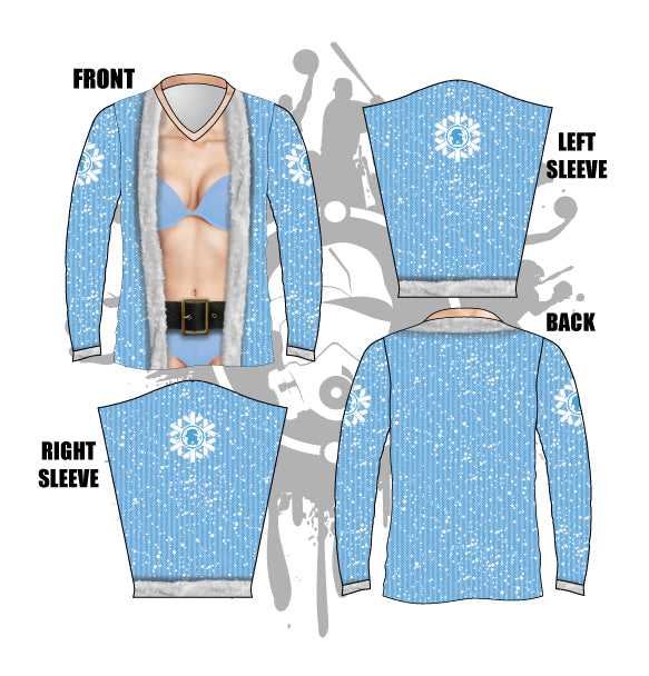 Babe Claus Long Sleeve Jersey - Soft & Comfortable Christmas Themed Shirt for Women - Perfect for Holiday Parties, Family Gatherings & Festive Photos