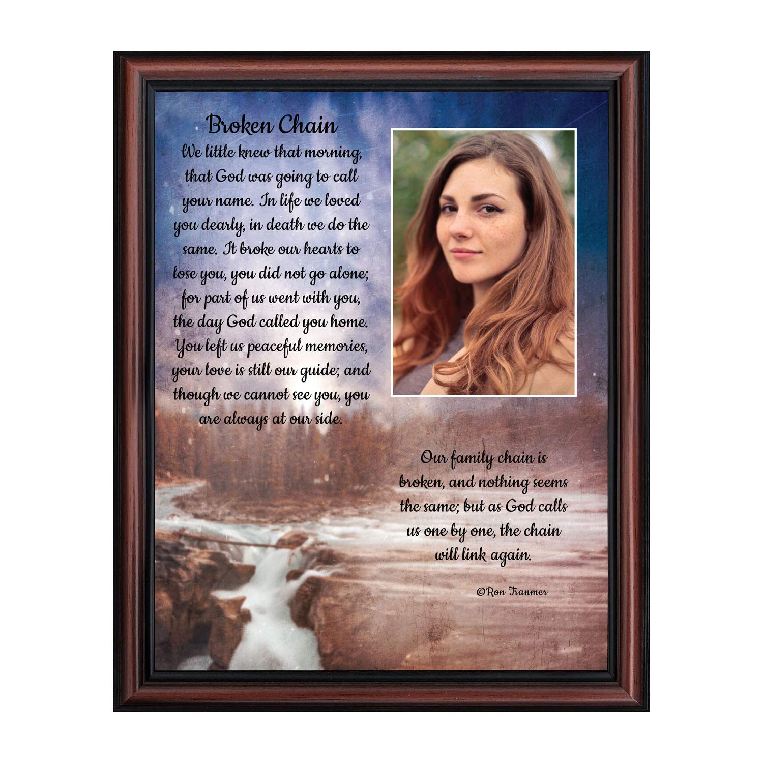 Broken Chain Memorial Picture Frame - Sympathy Gift for Loved Ones | Home Décor