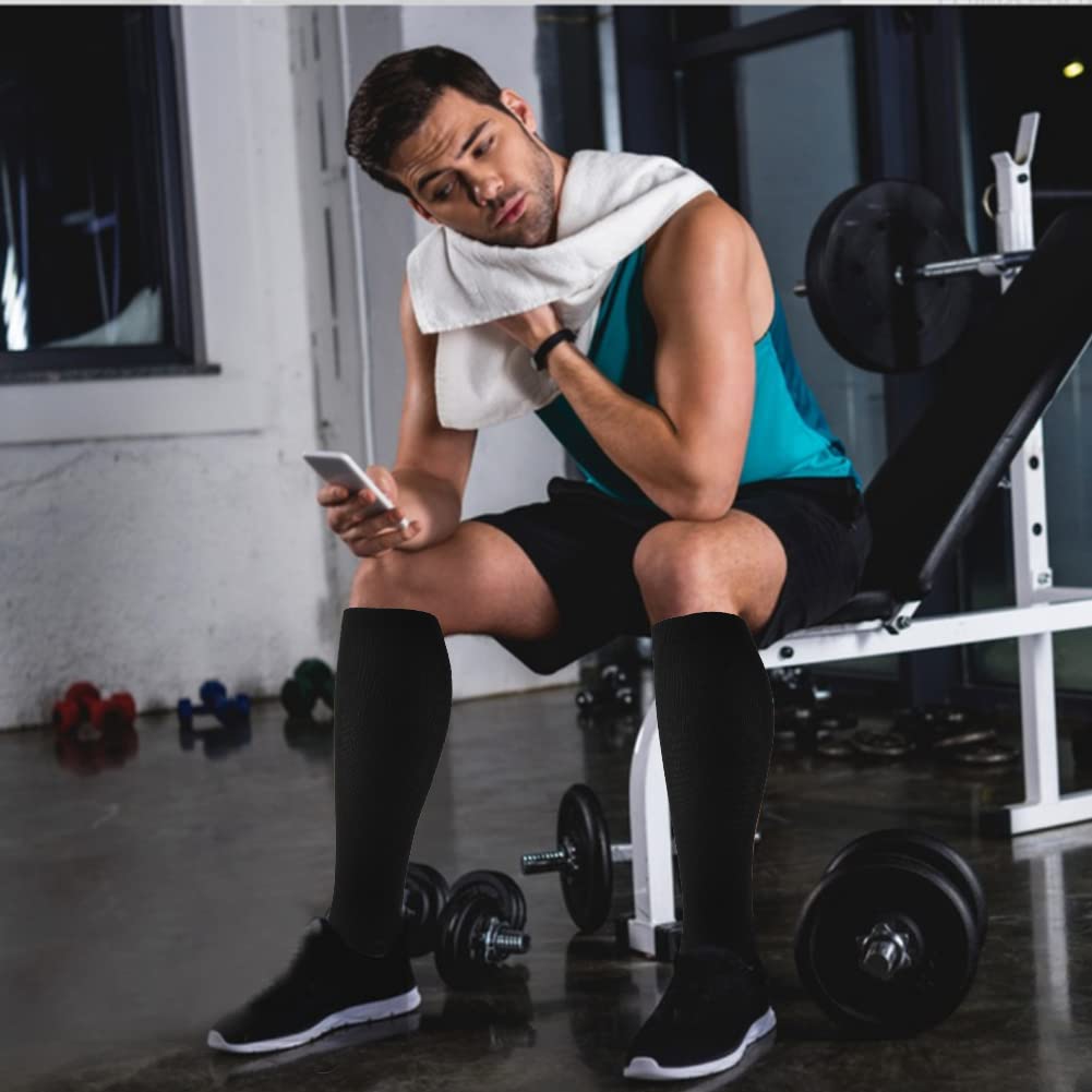 HYCOPROT 15-20 mmHg Compression Socks for Women & Men - 3 Pairs for Improved Circulation, Running, Nursing, Pregnancy & Travel - Perfect for Athletes, Nurses & Frequent Flyers