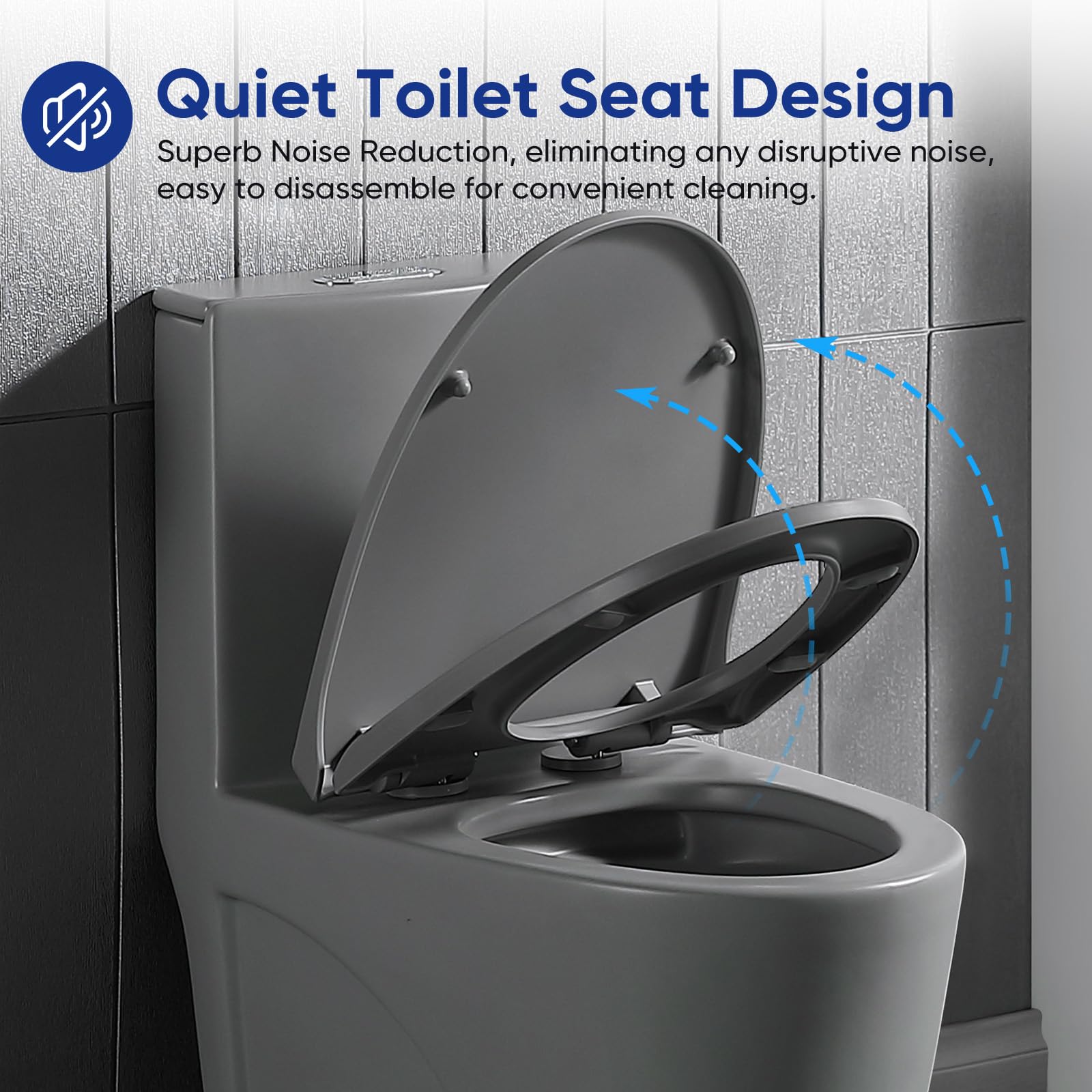 BOSTANA One Piece Dual Flush Toilet - 1.1/1.6 GPF, 15.5