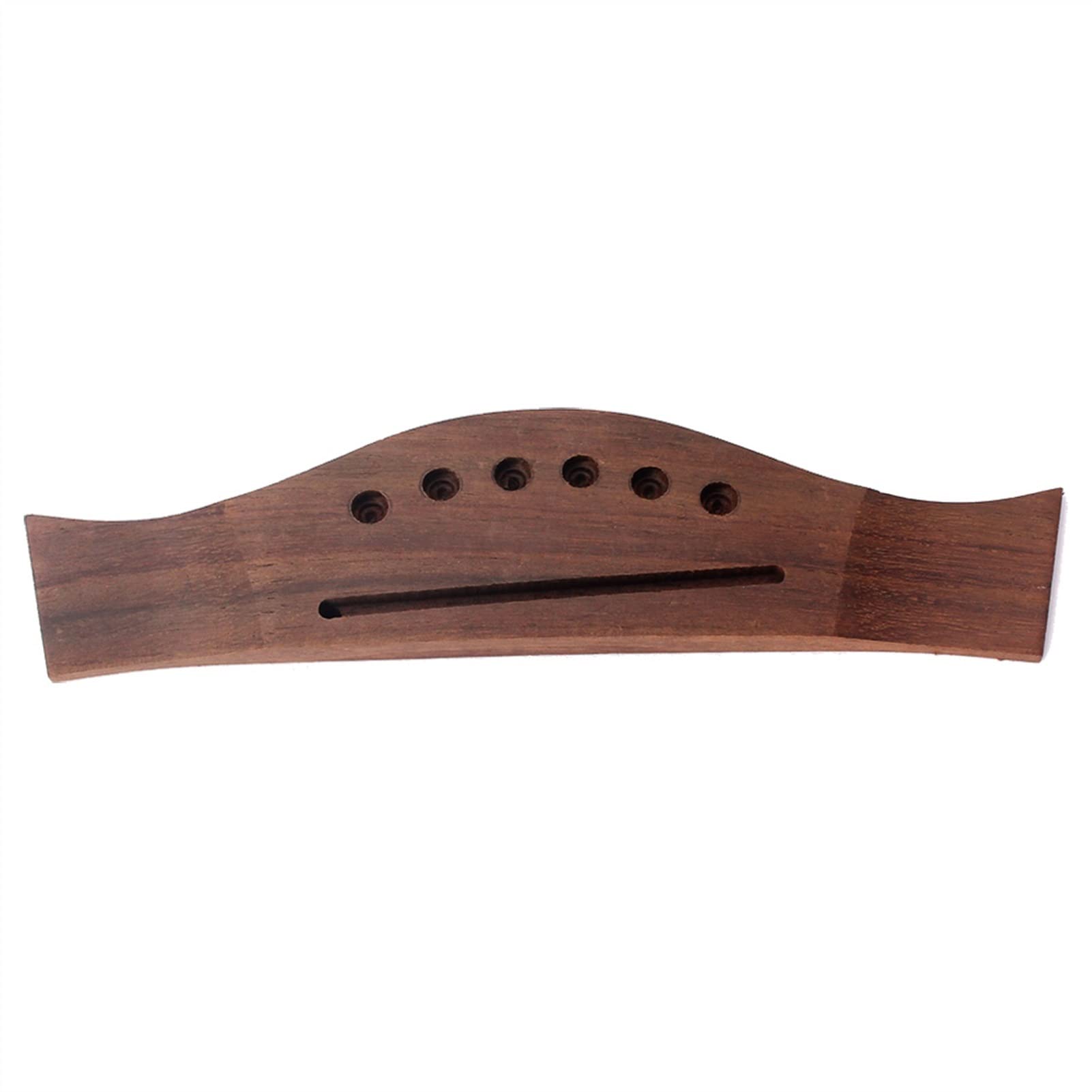Premium 6-String Rosewood Saddle Thru Guitar Bridge - Fishtail Design for Acoustic & Folk Guitars - Replacement Bridge Parts - Perfect for Guitar Repair, Upgrades & DIY Projects