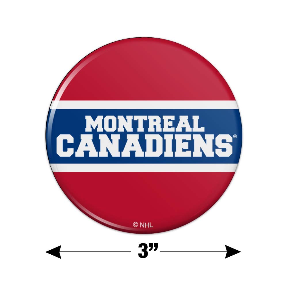 Montreal Canadiens NHL Logo Refrigerator Magnet - Strong Kitchen & Locker Decorative Button Magnet for Fans, Perfect for Fridge, Office, School Lockers & Metal Surfaces