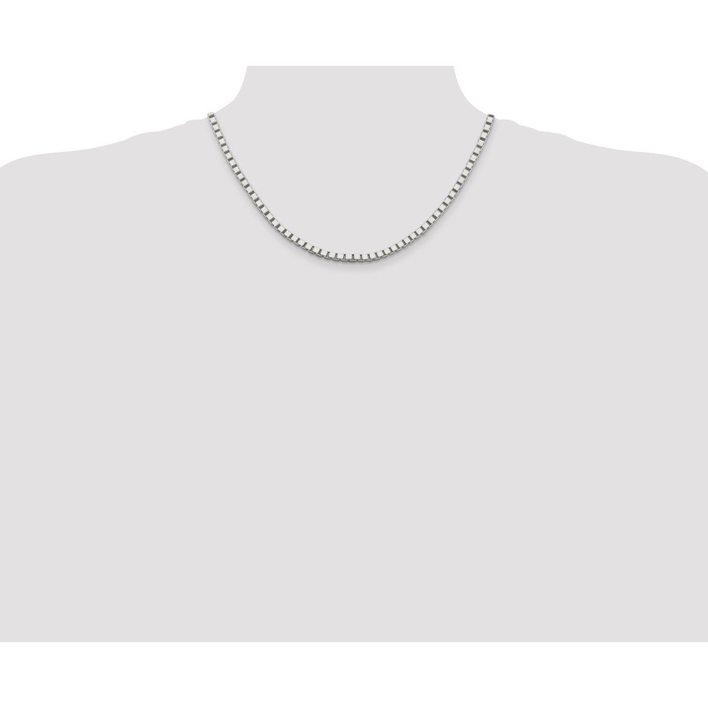 925 Sterling Silver 3.75mm Box Chain Necklace with Lobster Clasp - Durable & Hypoallergenic Jewelry for Women & Men - Perfect for Everyday Wear, Gifts & Special Occasions