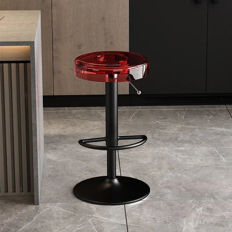 Premium Acrylic Kitchen Island Bar Stool - Modern High-End Counter Stool for Dining & Entertaining - Perfect for Home, Restaurant & Cafe Use