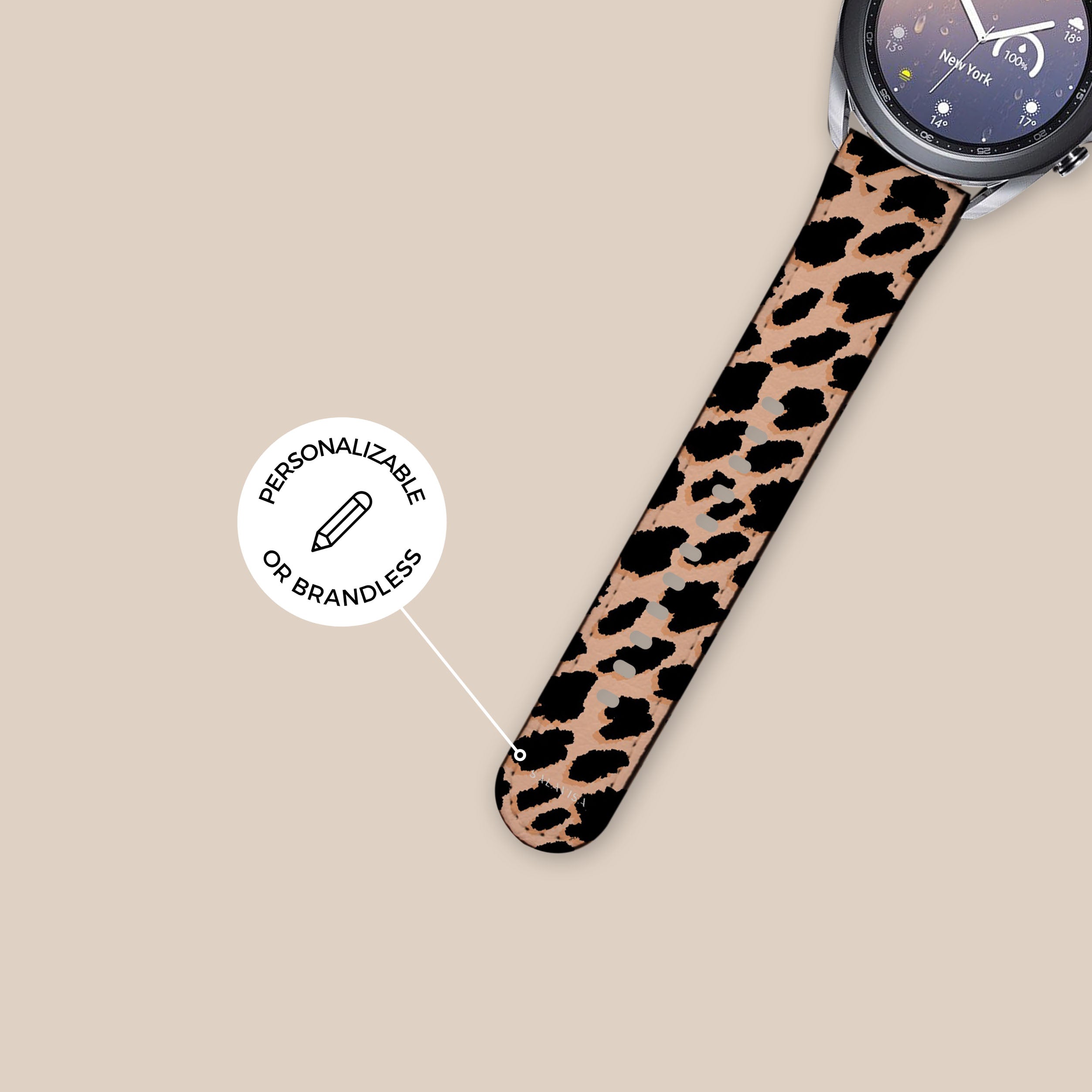 Pink Leopard Galaxy Watch Band - Stylish & Durable Replacement Strap for Samsung Galaxy Watch - Perfect for Workouts, Fashion & Everyday Wear