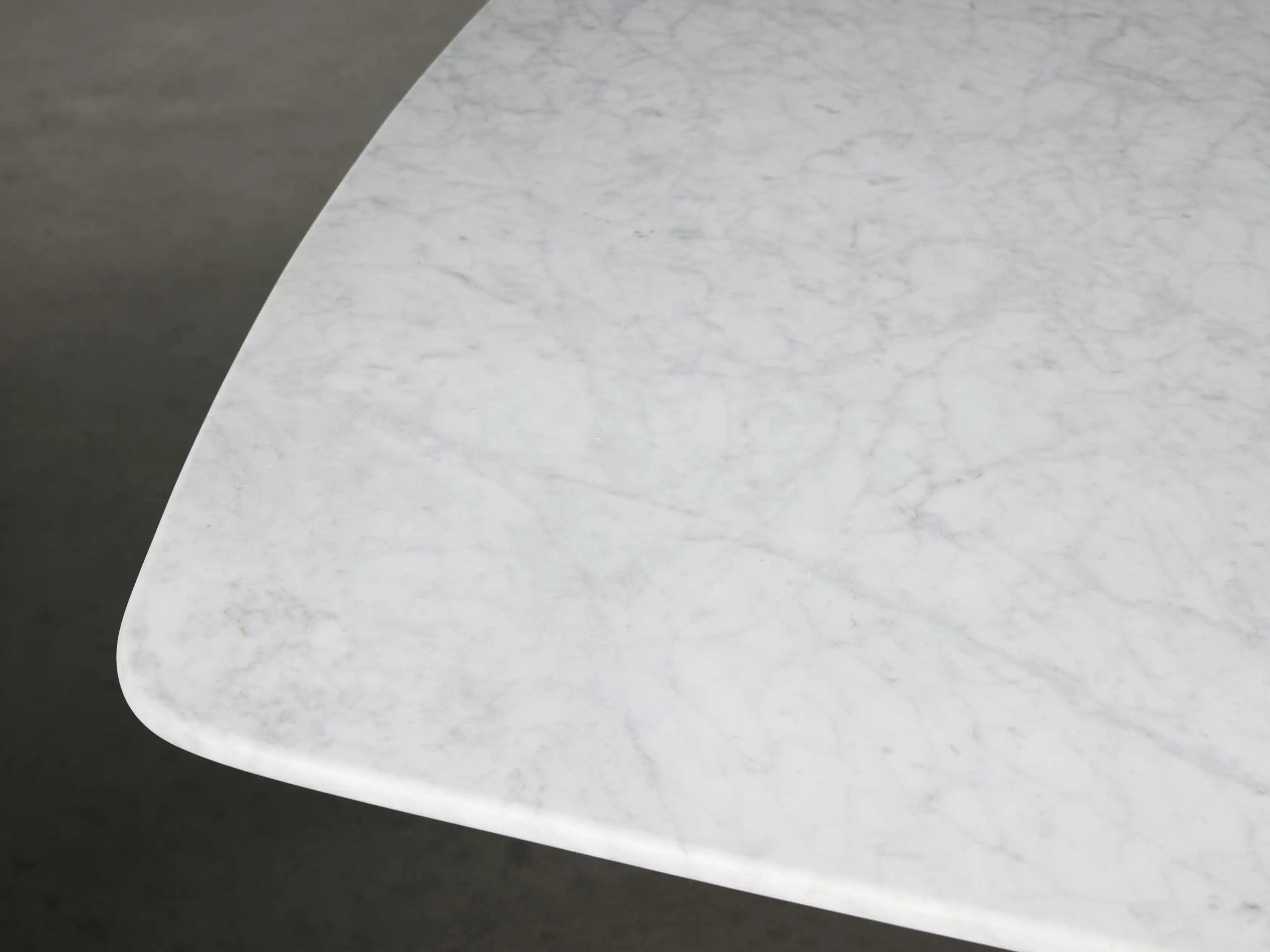 Saint Germain Stone Dining Table with Dauphine Base - Elegant Marble Top Dining Table for Modern Home, Perfect for Dinner Parties & Family Gatherings
