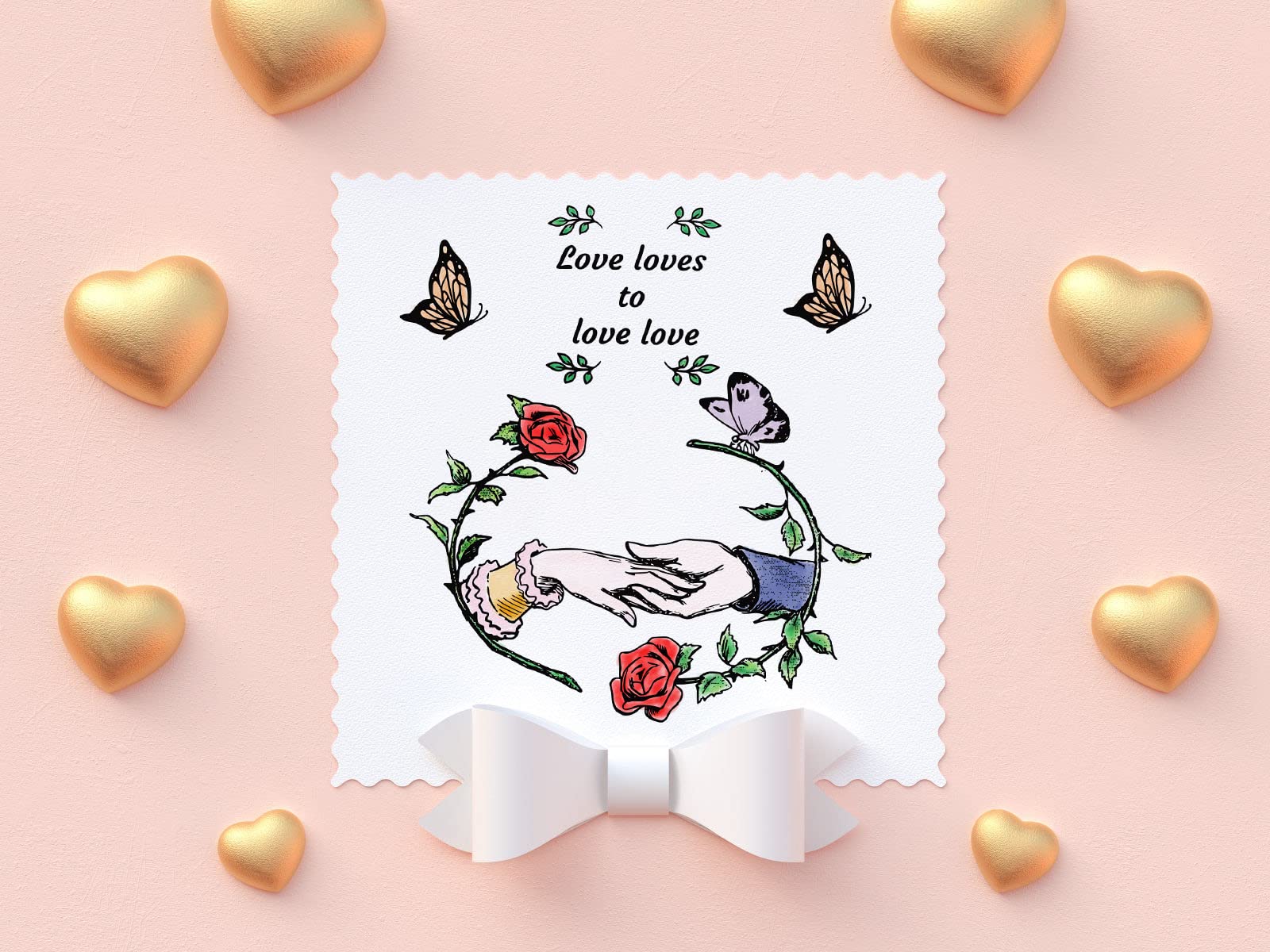 Valentine's Day Clear Rubber Stamps Set - Floral, Butterfly, Heart & Arrow Designs for DIY Greeting Cards, Scrapbooking & Paper Crafts | Perfect for Holiday Decorations, Gift Wrapping & Memory Albums