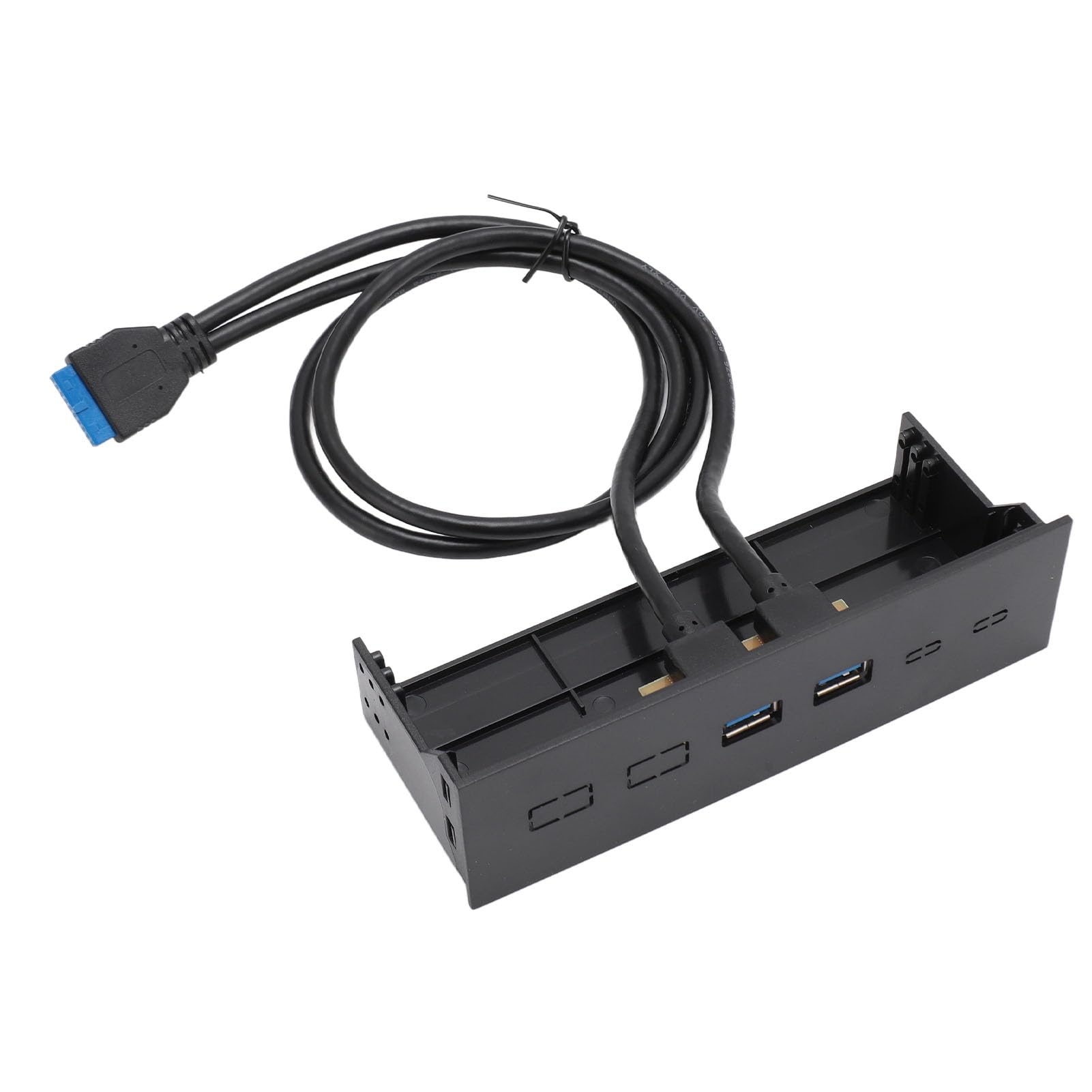 TXD167 5.25 Inch Dual Port USB 3.0 Front Panel Hub for PC Case - Expand USB Ports for Gaming, Work & Media Editing