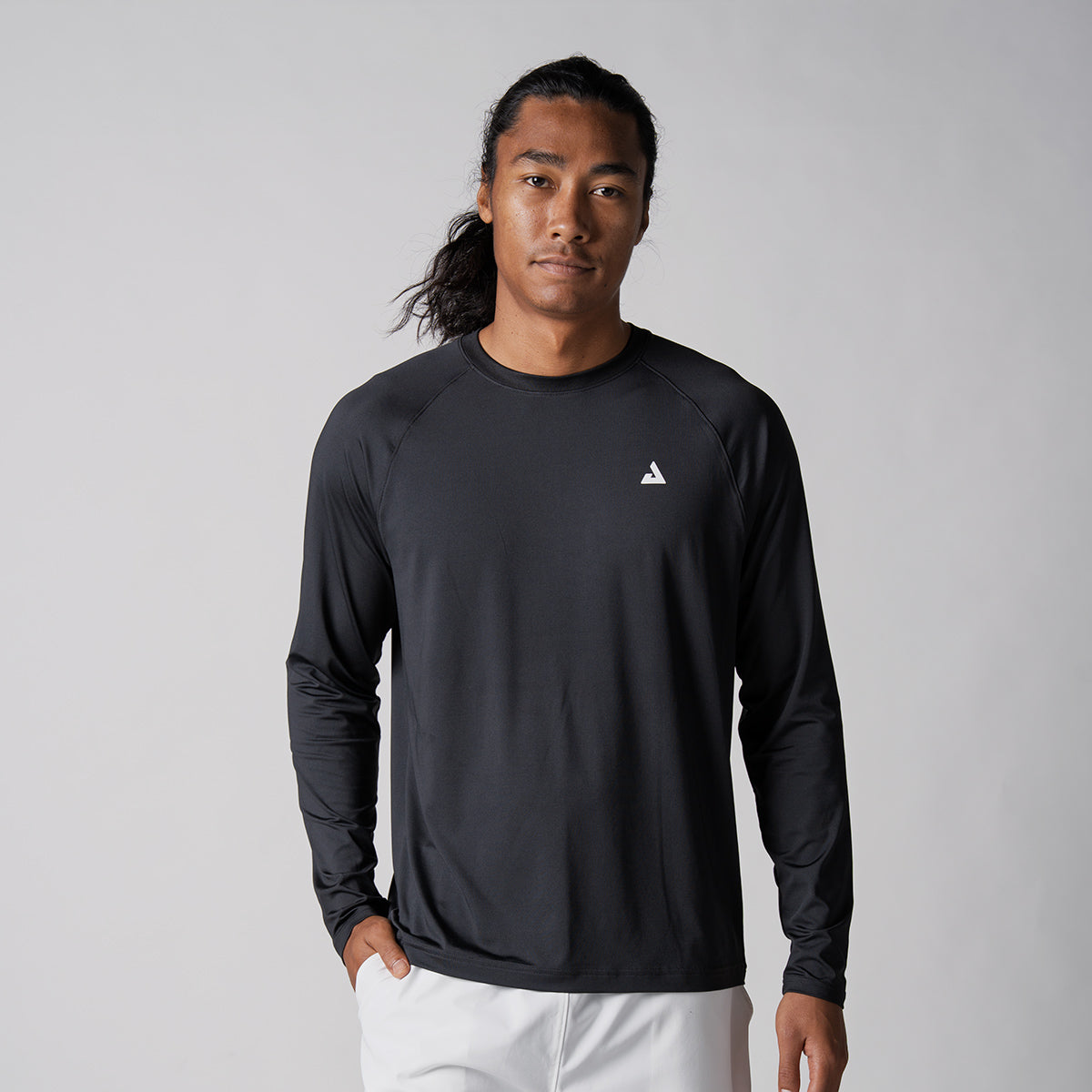 Men's Long Sleeve Tennis Shirt - Breathable Moisture-Wicking Performance Top for Court Sports & Casual Wear
