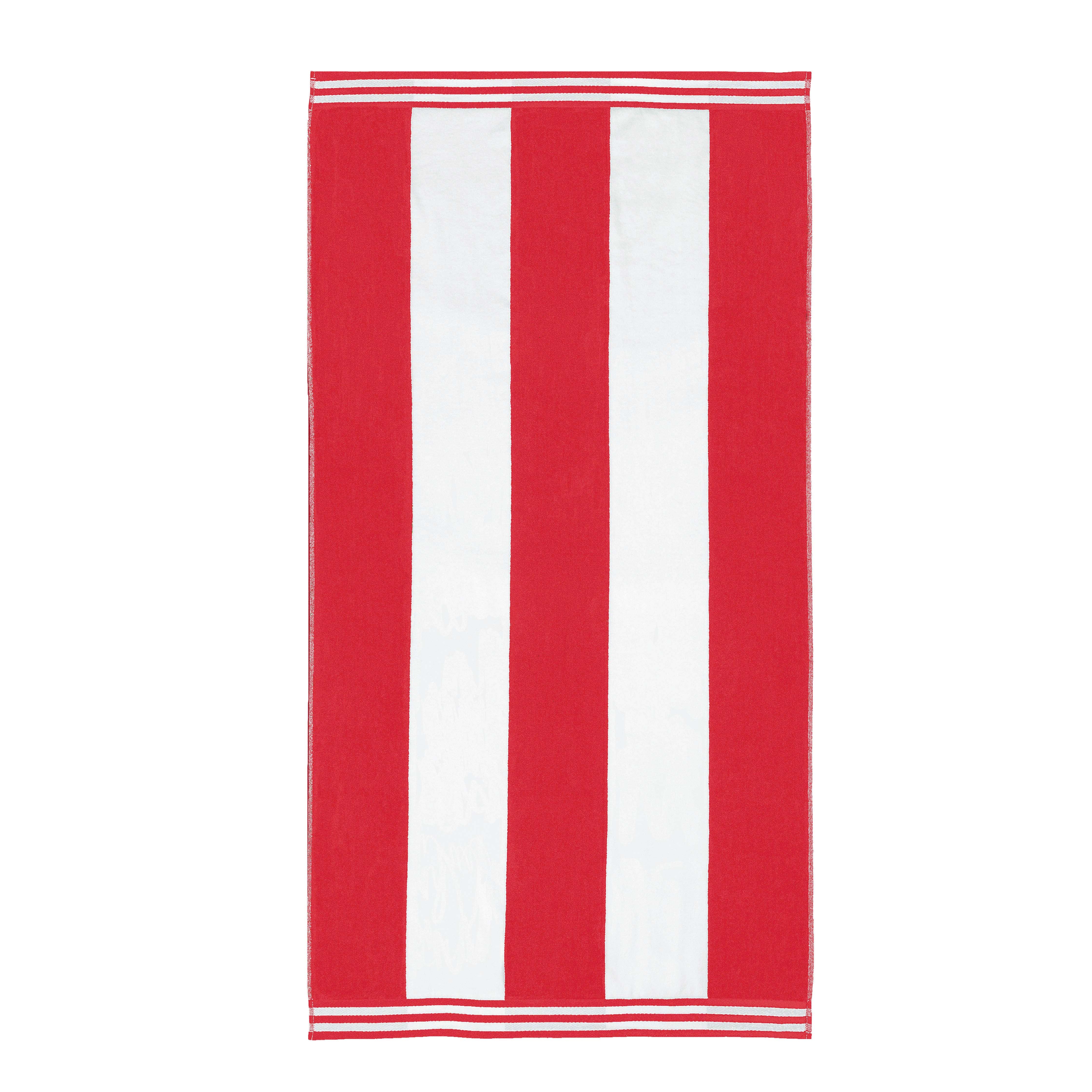 Premium Cabana Stripe Oversized Cotton Beach Towel Set of 2, 4, or 6 - Soft, Absorbent & Quick-Drying for Pool, Beach, Vacation & Spa Use