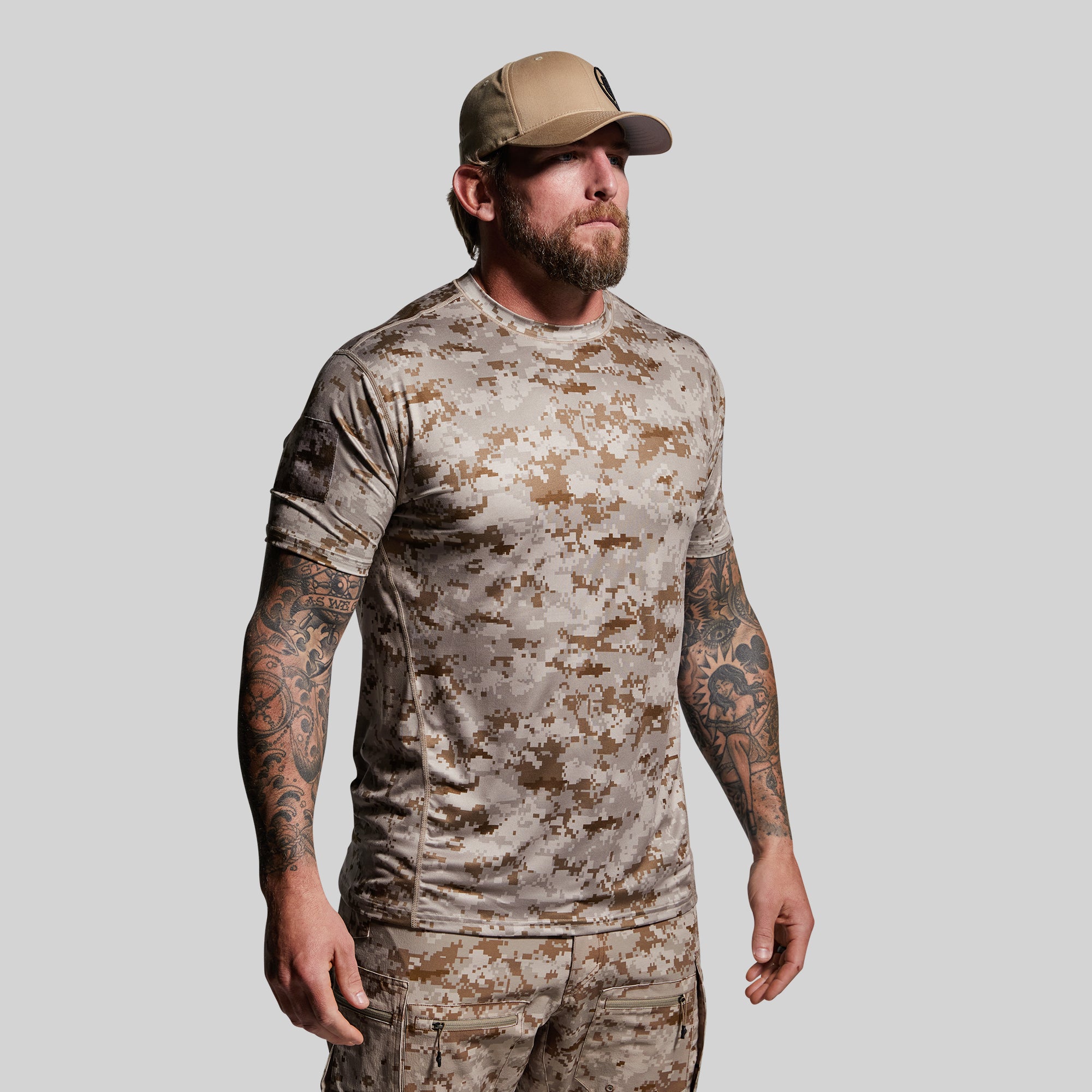 Range Shirt - Desert Digital Camo Tactical Shirt for Outdoor Hunting & Airsoft | Durable Military Style Top for Men
