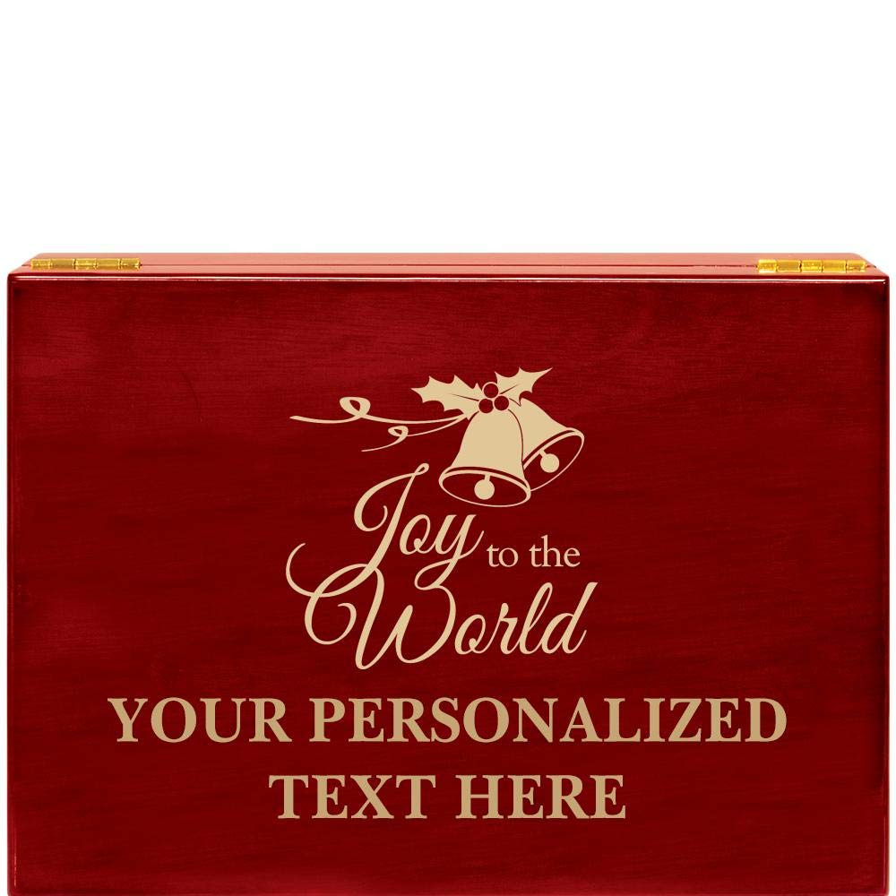 Custom Engraved Rosewood Humidor Gift Set - Personalized Text Engraving for Cigars | Elegant Cigar Storage & Luxury Gift for Men, Boss, Father's Day, Anniversary