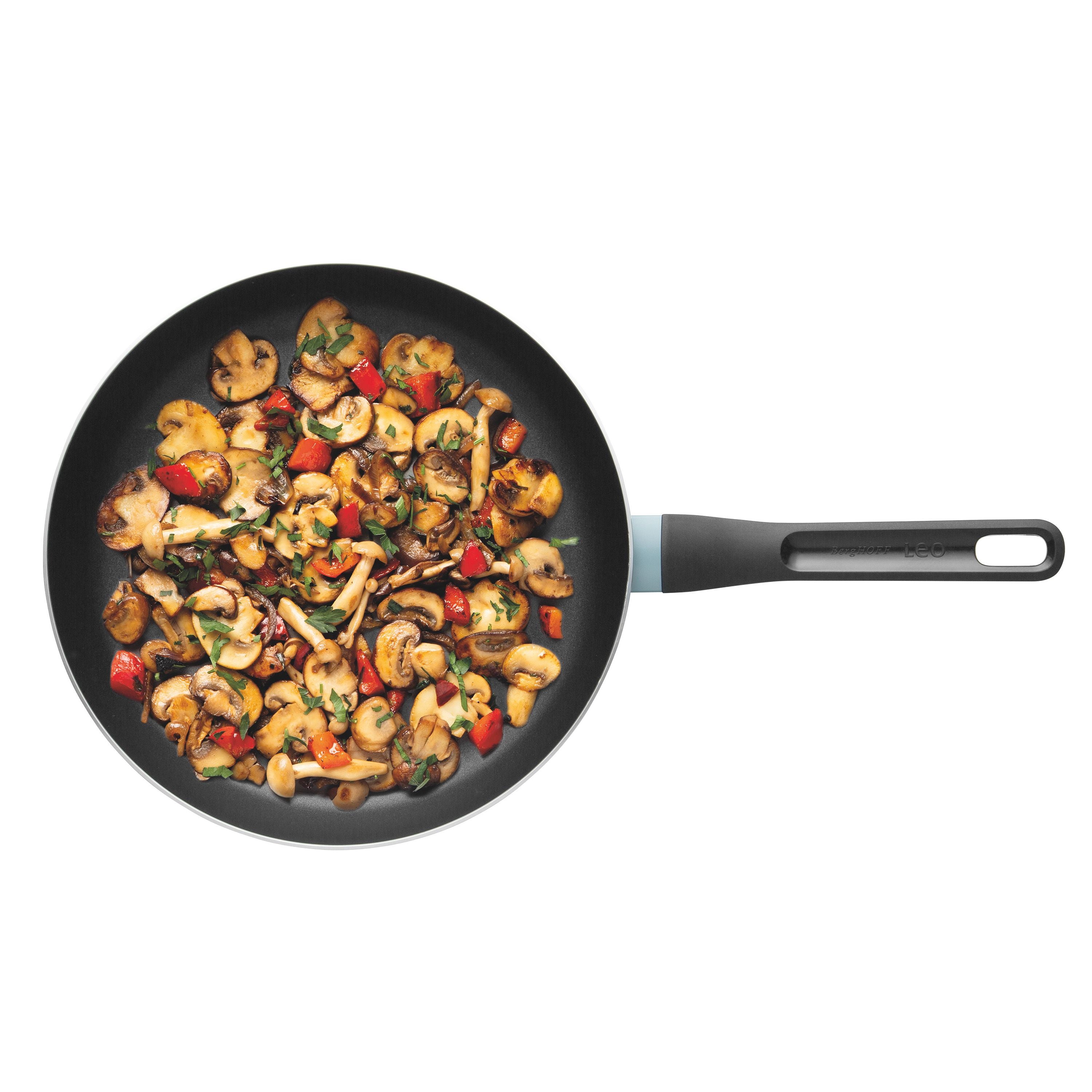 BergHOFF Slate Non-Stick Aluminum Frying Pan 11 Inch - Professional Cookware for Home Kitchen, Perfect for Sautéing, Frying & Cooking Eggs | Durable & Easy to Clean