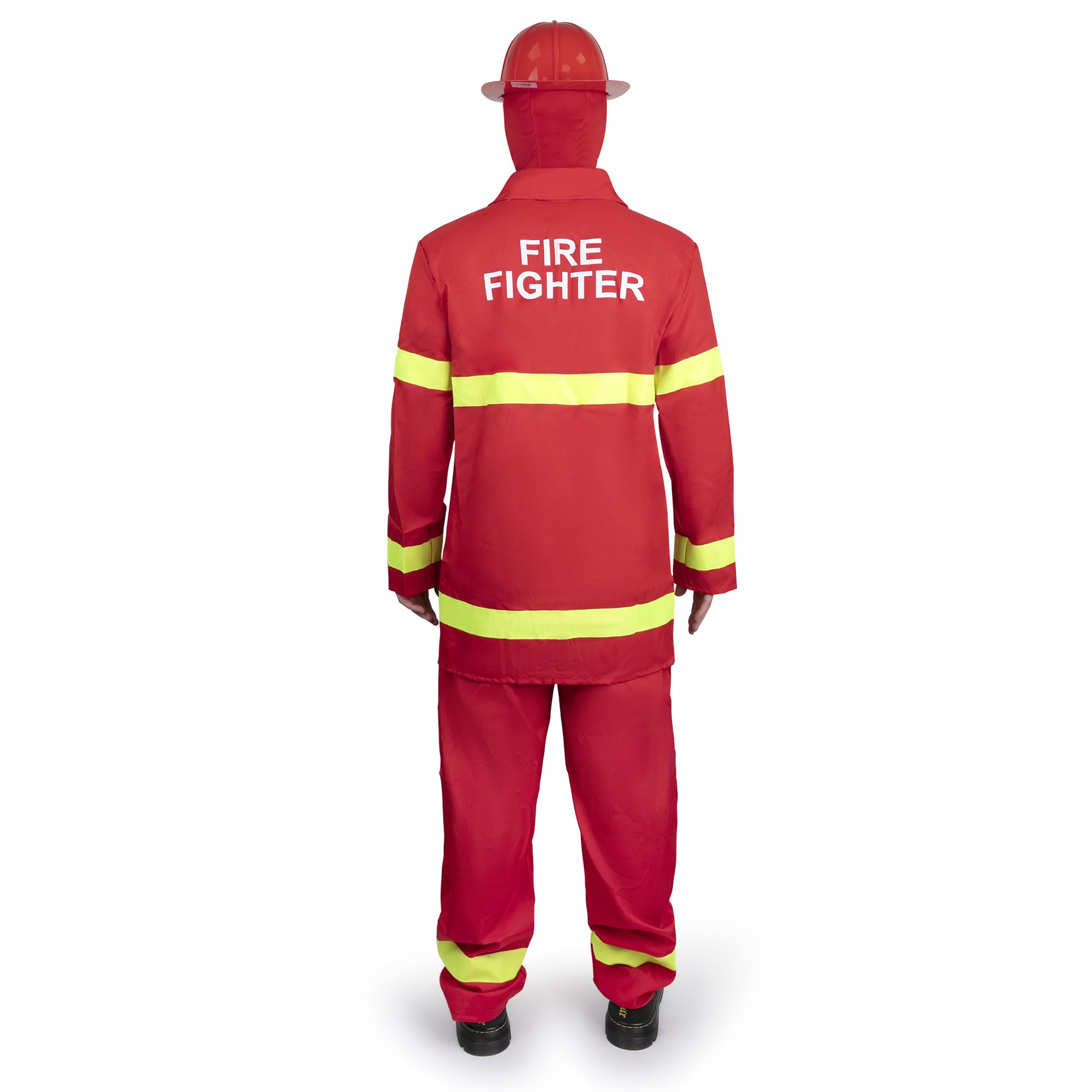 Firefighter Costume for Adults - Red Fireman Outfit for Men - Halloween, Cosplay & Costume Parties