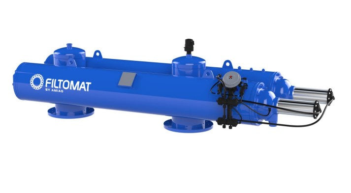 Amiad 250mm MG Automatic Screen Filter with ADI P Controller - 350m³/h Max Flow Rate | Industrial Water Filtration System for Irrigation, Cooling Towers & Process Water Treatment