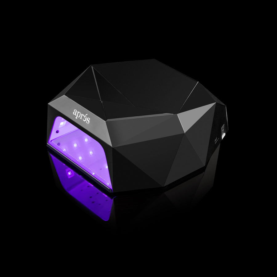 Apres Beta LED Nail Lamp - Professional UV Gel Nail Dryer for Salon & Home Use - Fast Curing 30/60s Timer - Portable Black Design - Perfect for Manicures, Pedicures & Nail Art