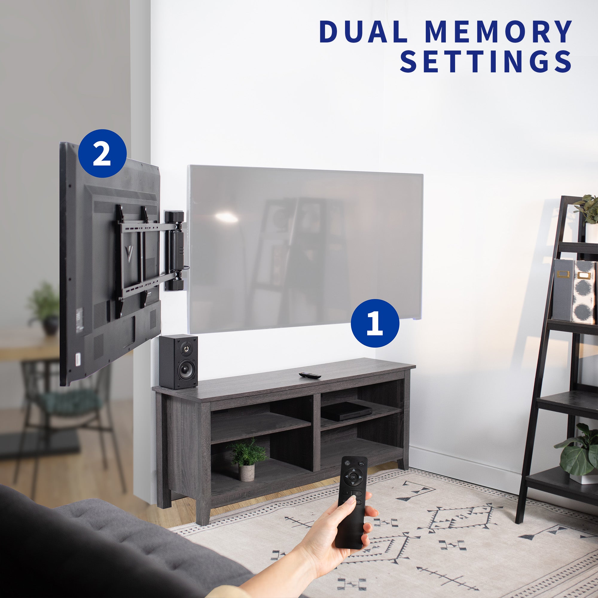 Heavy Duty Full Motion TV Wall Mount Bracket for 32-75 Inch Flat Screen TVs - Adjustable Tilt Swivel Articulating Arm for Living Room, Bedroom, or Office
