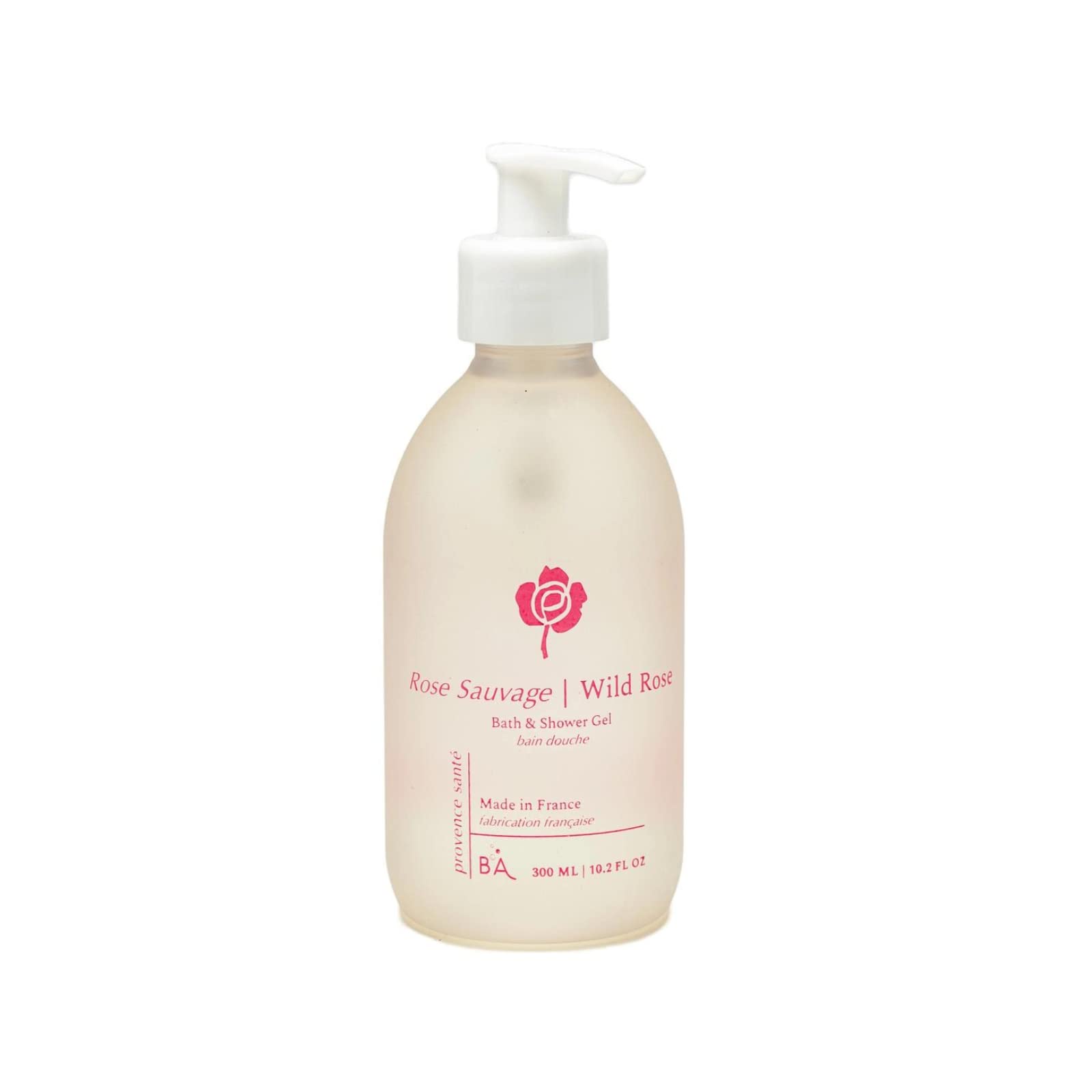 Provence Sante Shower Gel - Deep Nourishing & Hydrating Body Wash for Dry, Rough & Sensitive Skin | Wild Rose Scent | 10.2 Oz | Gentle Cleansing & Moisturizing | Perfect for Daily Shower & Spa Relaxation