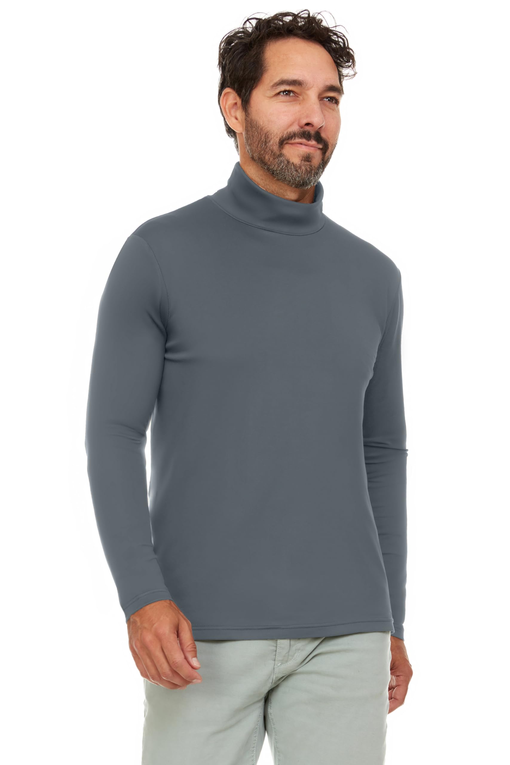 ThermoJohn Men's Long Sleeve Thermal Compression Shirt - Base Layer for Cold Weather - Winter Workout, Hiking & Outdoor Activities