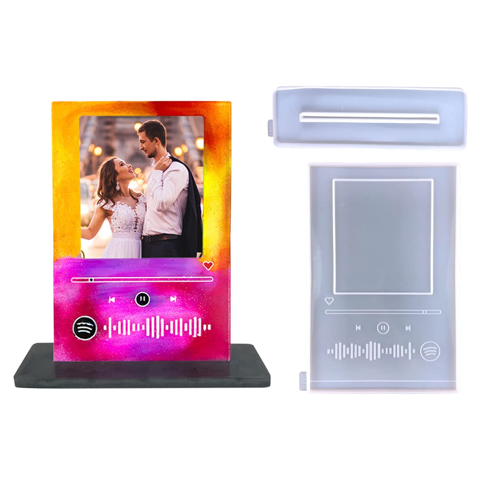 Premium Silicone Resin Molds for DIY Crafts - MP3 Shape Epoxy Photo Frame Molds for Personalized Picture Frames, Home Table Decor, Handmade Gifts - Perfect for Resin Casting, Scrapbooking & Creative Handicrafts