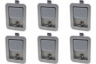 6-Pack Buyers Products L3980-x6 Paintable Paddle Latches with Gasket for Tool Box Doors, Truck & Utility Bodies – Durable & Secure Locking Solution for Storage & Work Vehicles