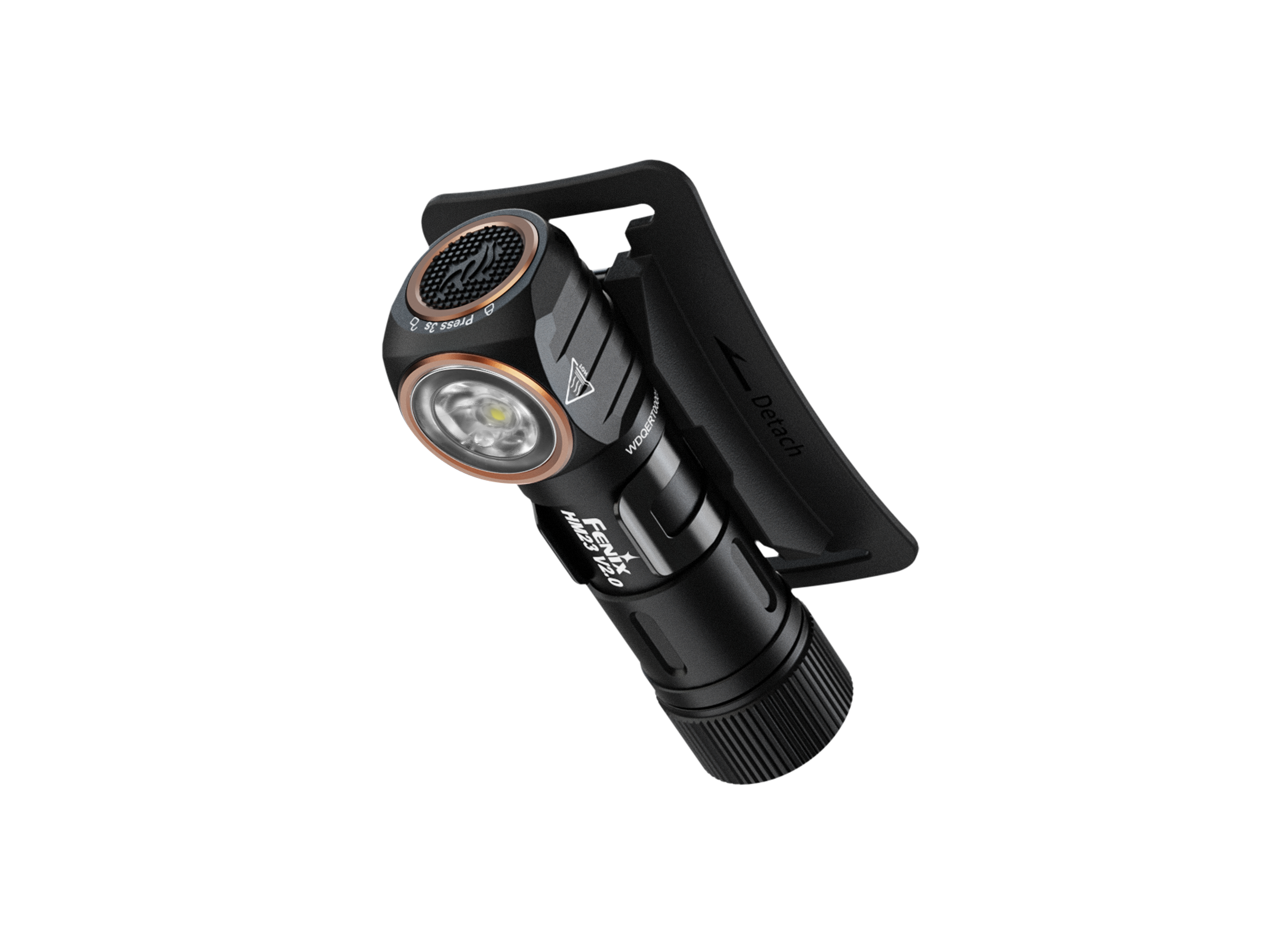 Fenix HM23 V2.0 Lightweight Detachable AA Headlamp - Rechargeable LED Headlight for Camping, Hiking & Outdoor Adventures