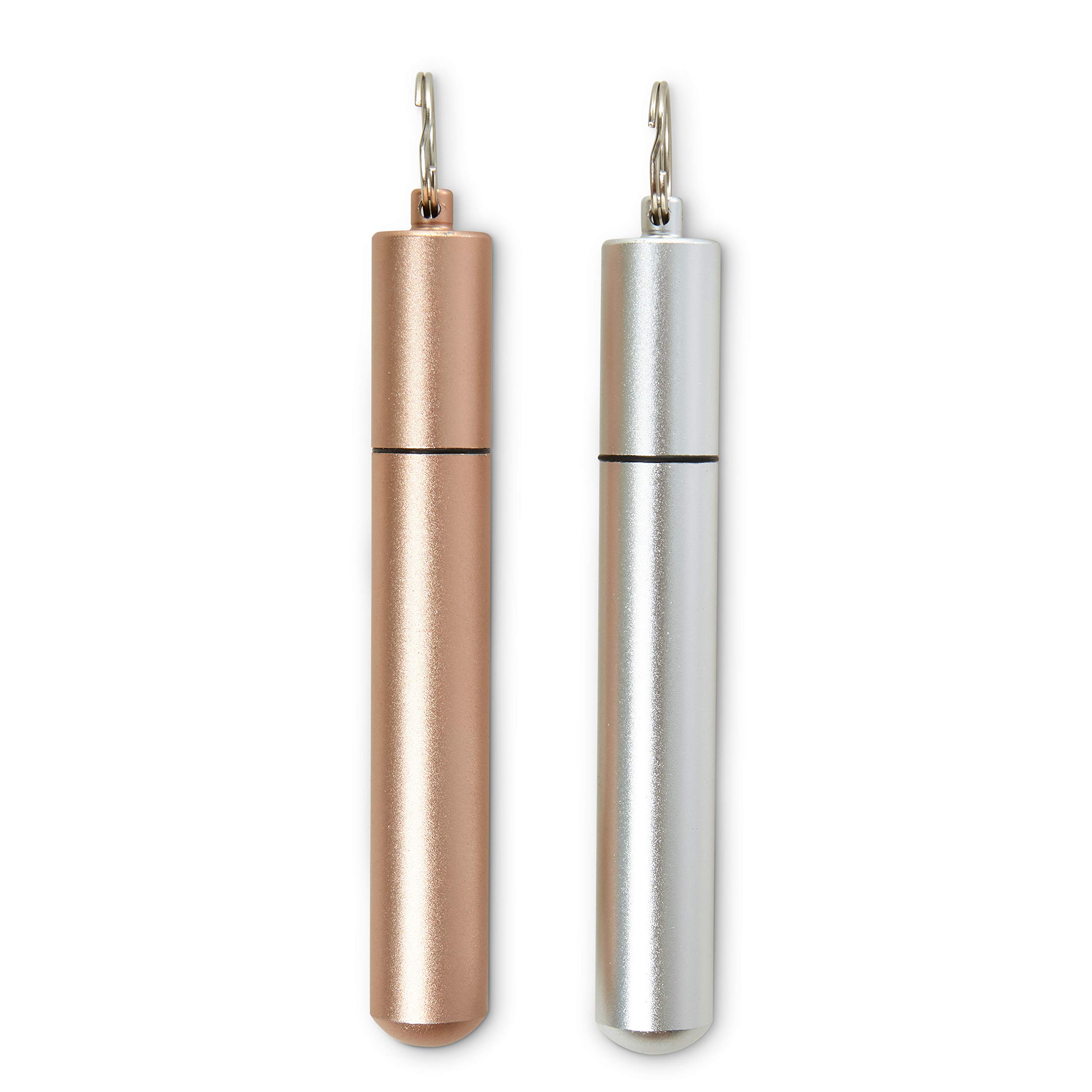 Reusable Stainless Steel Straws 2-Pack - Dishwasher Safe for Travel & Home