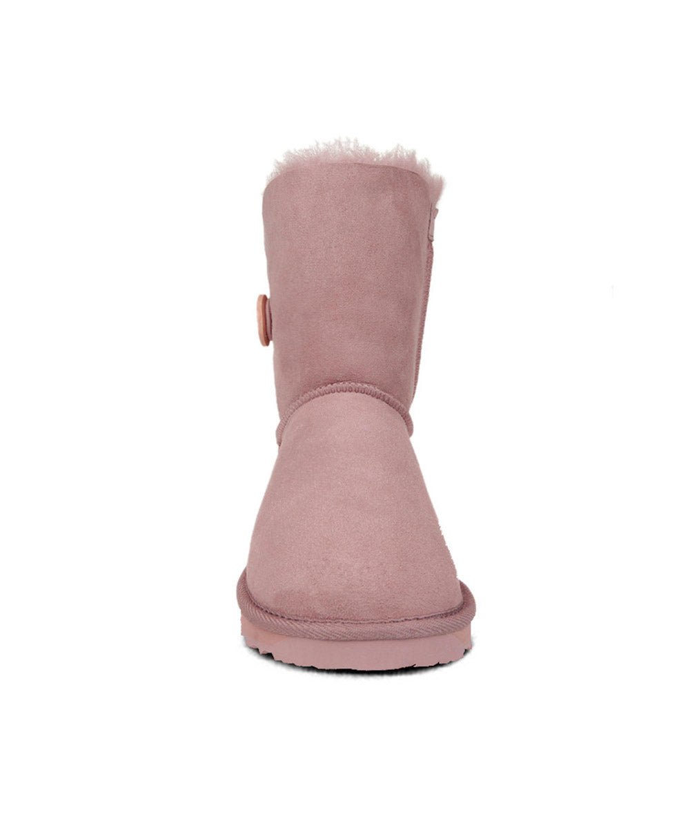Women's UGG Premium Short Button Boots - Warm Winter Snow Boots for Women | Cozy & Stylish Ankle Boots for Cold Weather, Outdoor Activities & Casual Wear