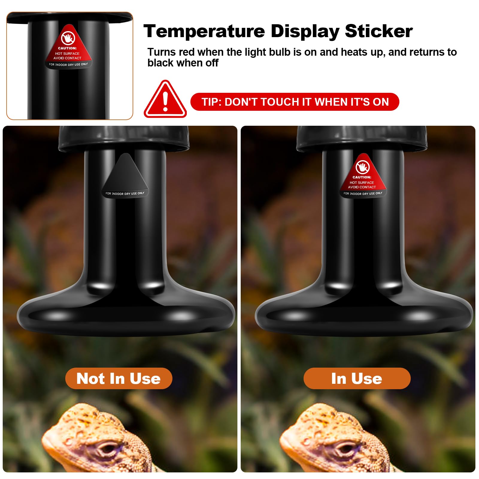 150W Reptile Heat Lamp 2-Pack - Ceramic Heat Emitter Bulbs for Terrariums | No Light Emitting Heat Source for Bearded Dragons, Geckos, Lizards, Turtles, Snakes & Chickens | Perfect for Nighttime Heating & Winter Warmth in Reptile Habitats