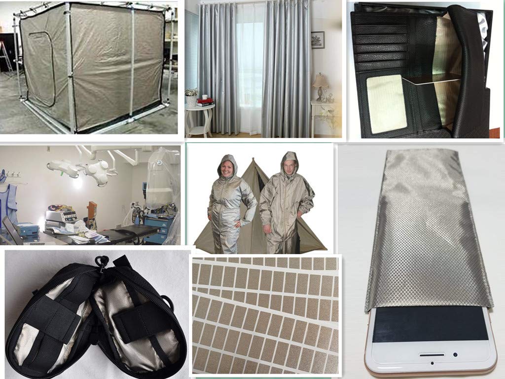EMF Shielding Fabric - Anti Oxidation Conductive Copper Material for RFID Blocking, Smart Meters Protection - 39