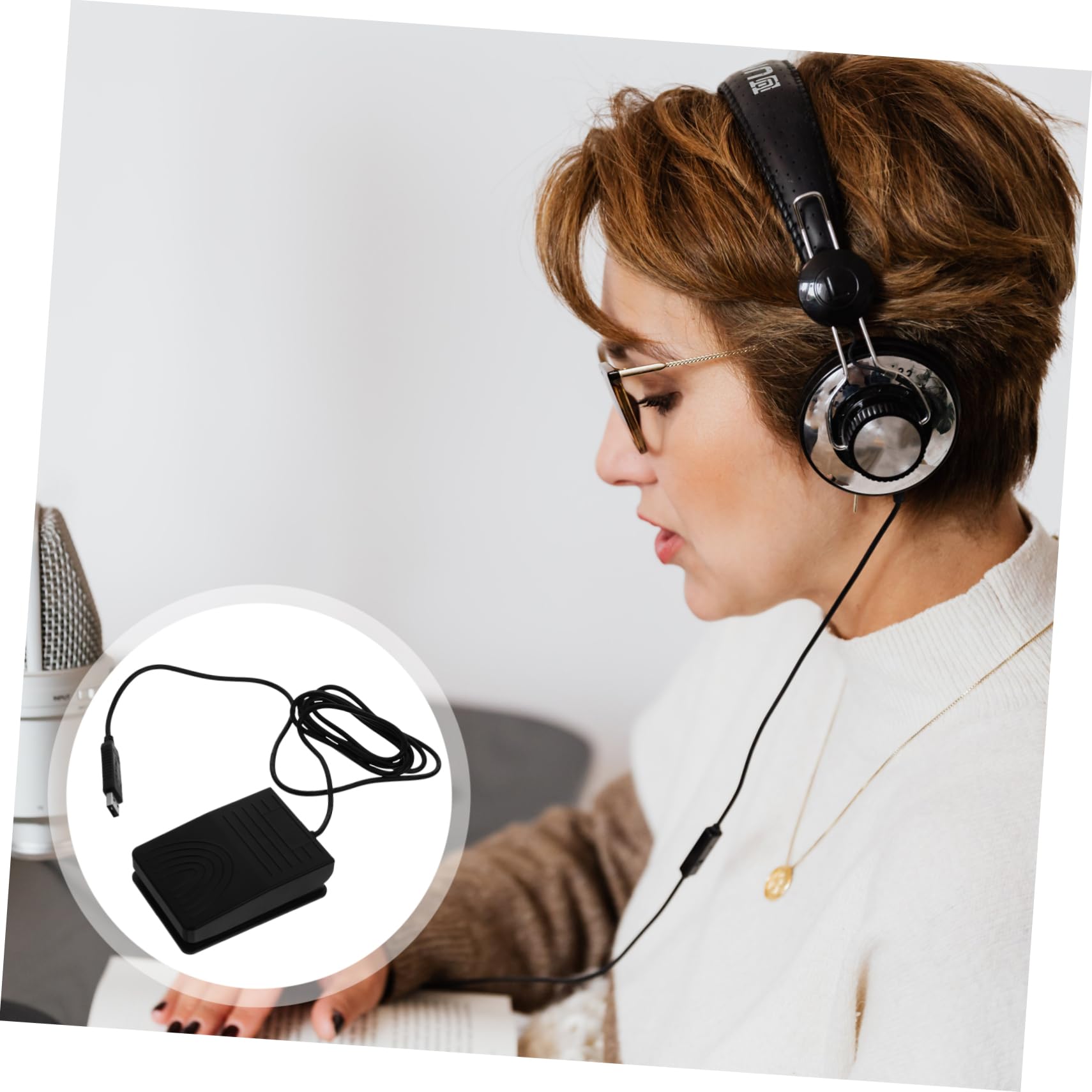 OSALADI USB Computer Keyboard Action Foot Pedal - Programmable Gaming & Factory Control Switch - Perfect for Gaming, Music Production & Industrial Automation