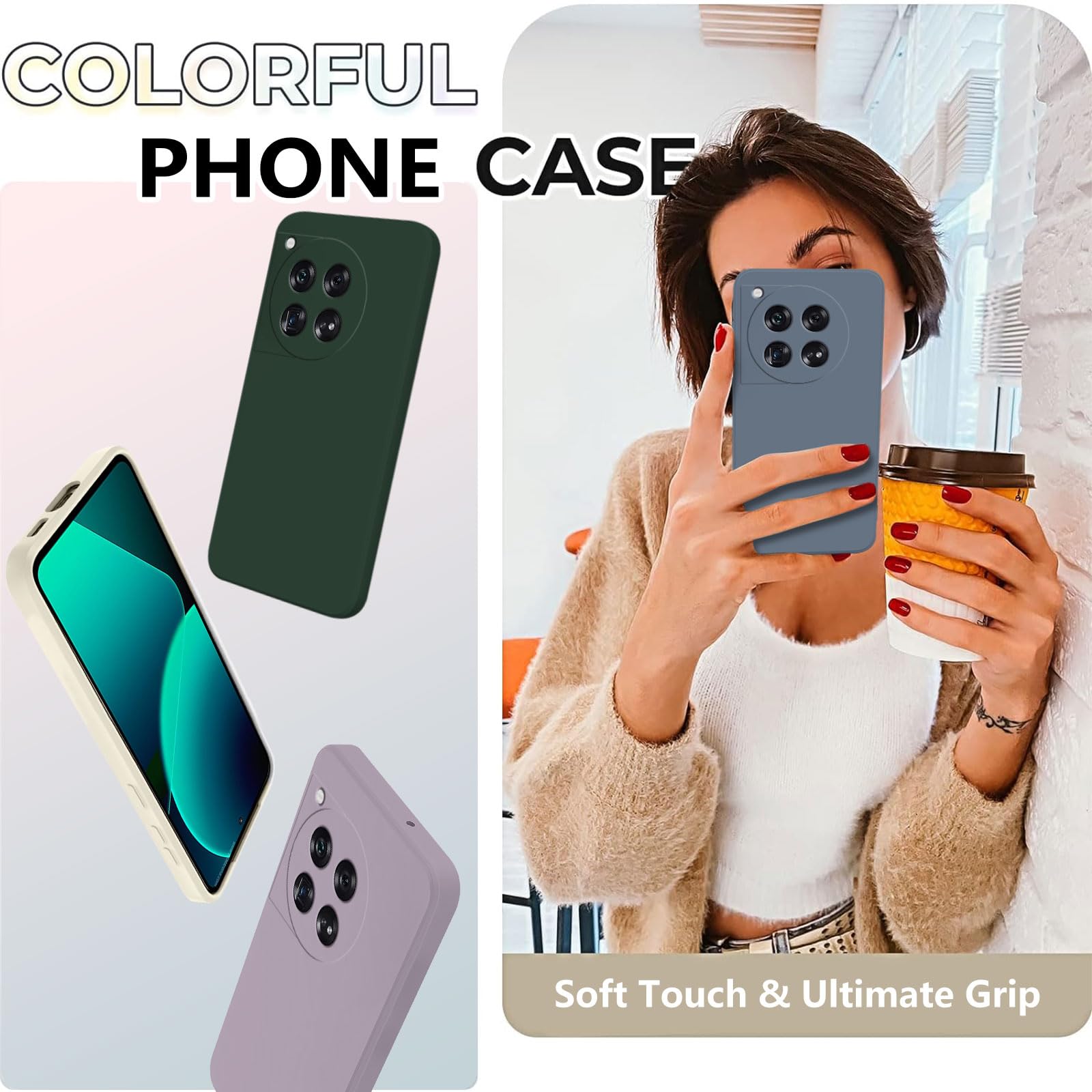 OnePlus 12 Phone Case - Premium Camellia Red Protective Cover for Shock Absorption | Perfect for Daily Use, Travel & Outdoor Activities