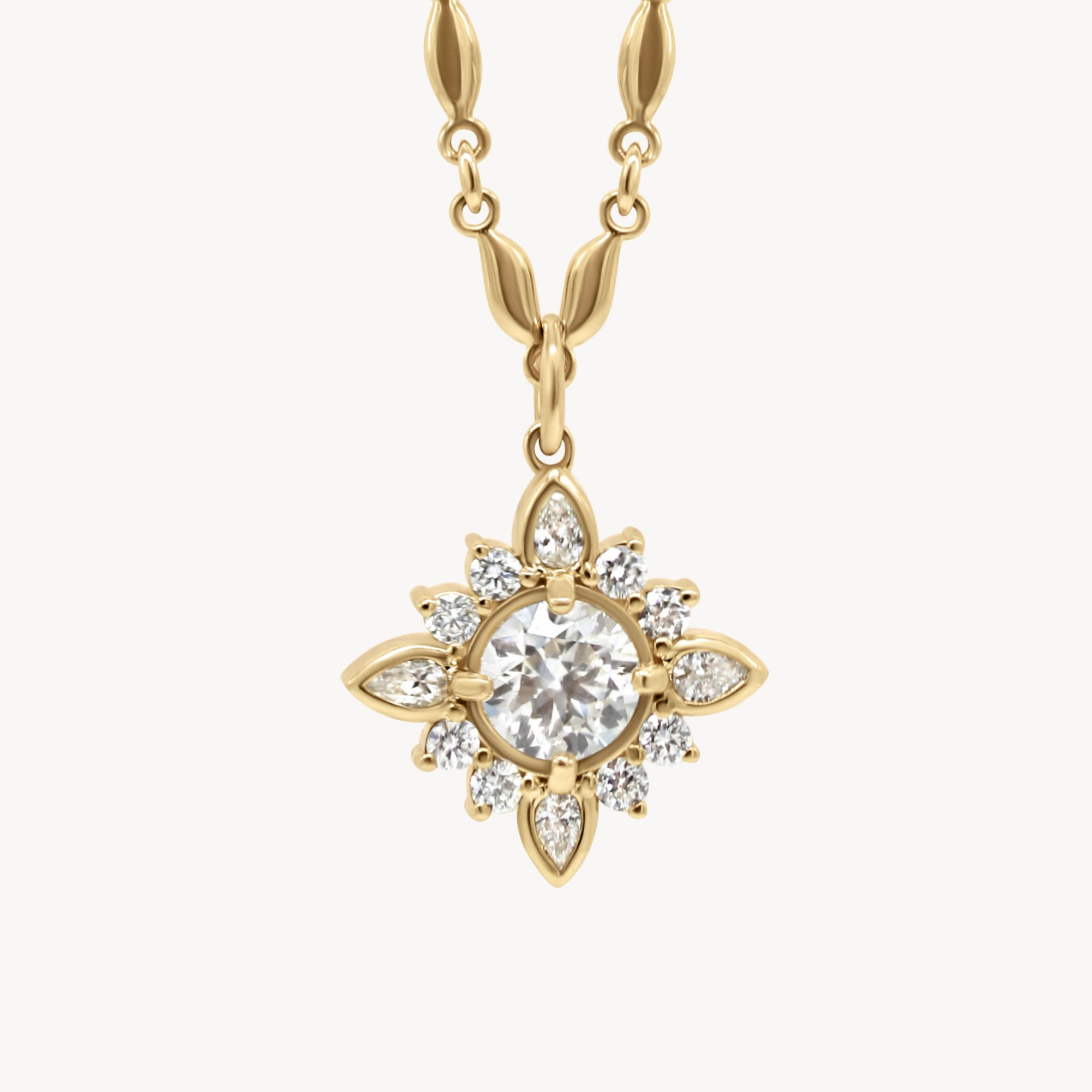 Elegant Elizabeth Necklace for Women - Sterling Silver Pendant with Cubic Zirconia - Perfect for Weddings, Anniversaries & Special Occasions