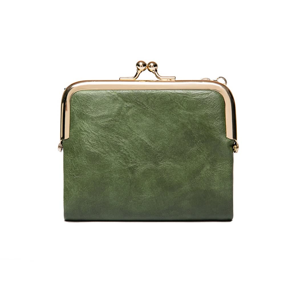Vintage Women's PU Leather Square Short Wallet - Small Metal Coin Purse & Card Holder for Ladies | Fashion Clutch (Color A) - Perfect for Everyday Use, Travel, and Parties