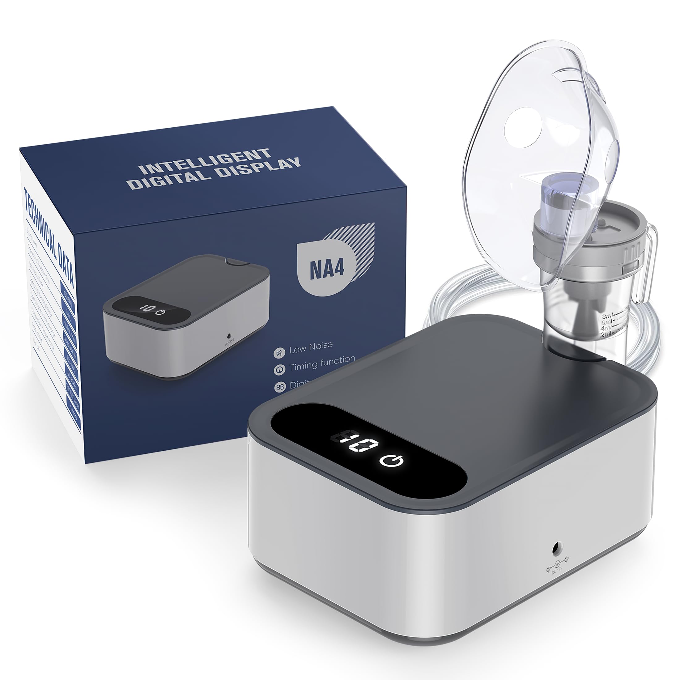 Portable Nebulizer Machine for Adults & Kids - Ochsner Connected Breathing Treatment with Mouthpiece & Mask - Perfect for Travel, Asthma, and Allergies Relief at Home or On-the-Go