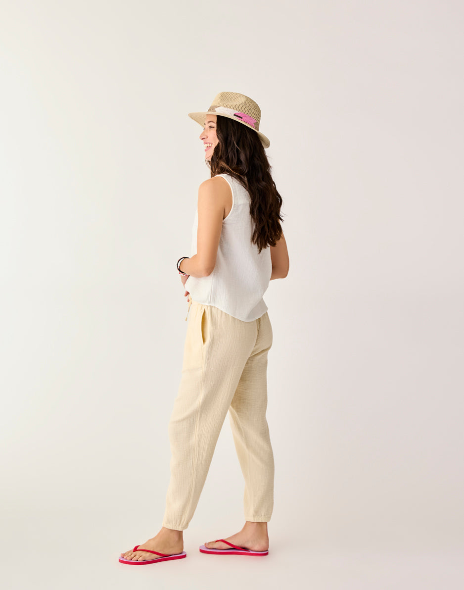 Calista Gauze Pant: Soft & Breathable Women's Loungewear - Perfect for Yoga, Summer & Casual Wear