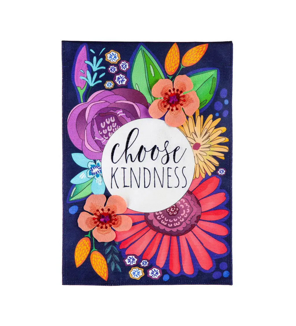 Choose Kindness Garden Burlap Flag - Rustic Outdoor Decor for Yard, Patio & Farmhouse - Perfect for Spring, Summer & Fall Landscaping