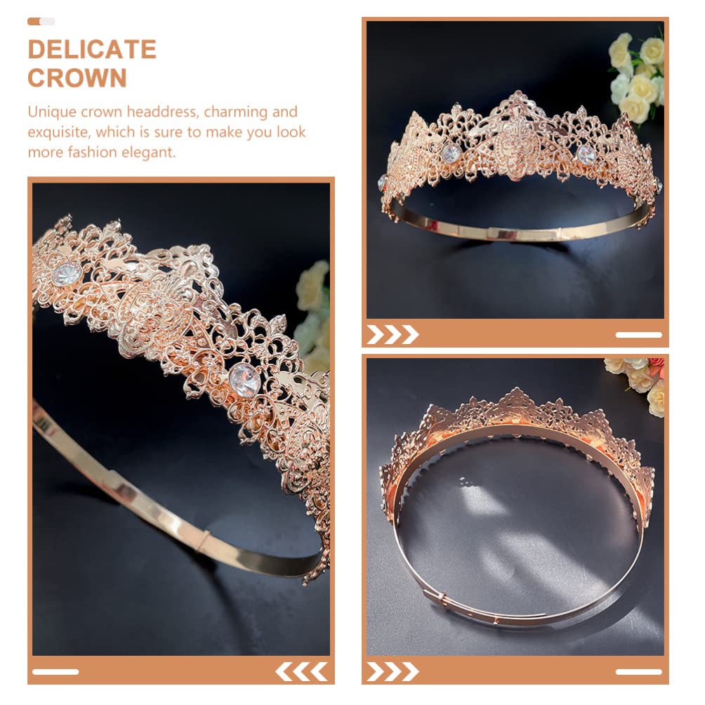 Handcrafted Rhinestone Tiara Crown - Elegant Bridal Hair Accessory for Weddings, Prom & Special Events | Zinc Alloy Hair Ornament with Delicate Design