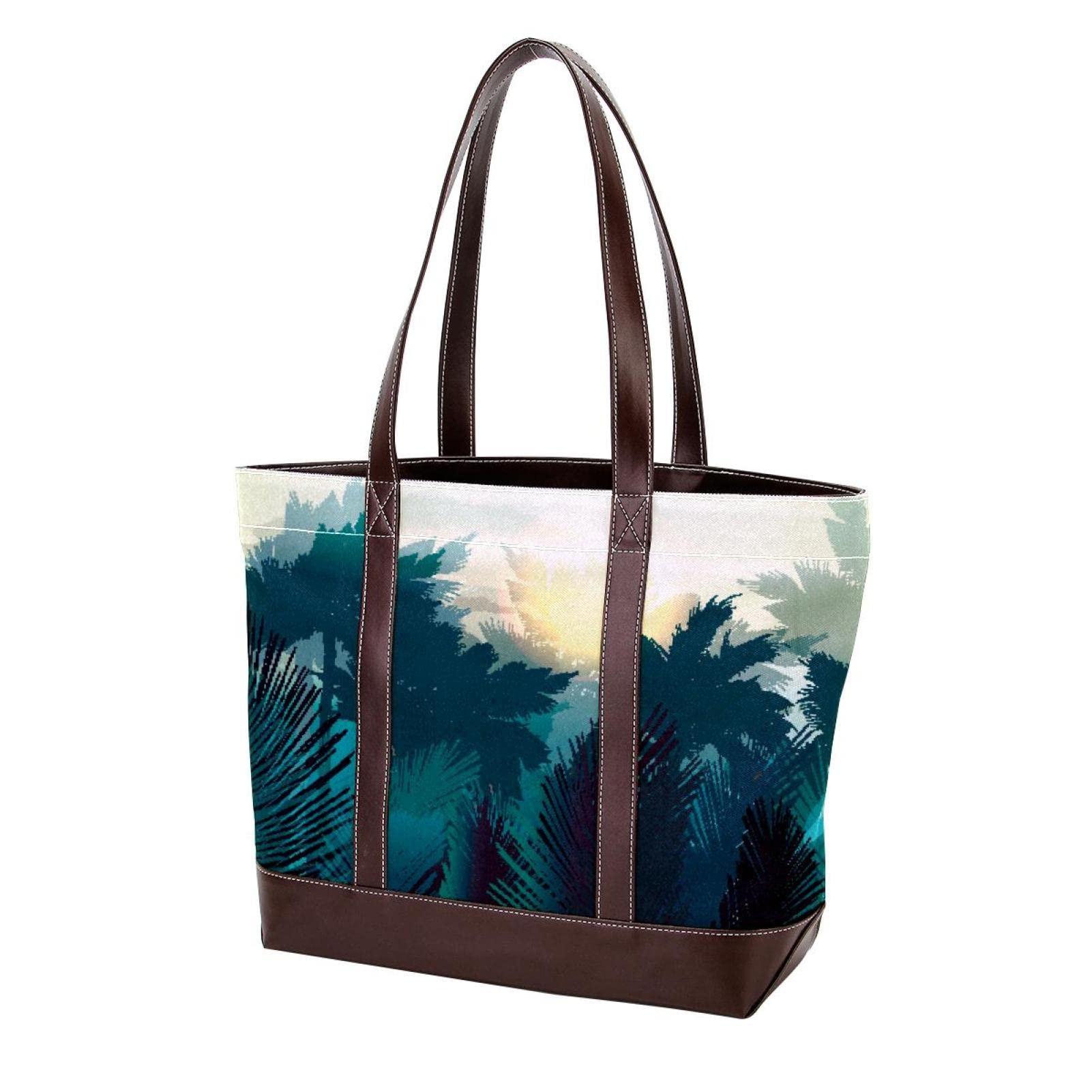 Stylish Animal Print Tote Bags for Women - Large Leather & Canvas Shoulder Bags, Top Handle Satchel Purses - Perfect for Work, Travel & Everyday Use