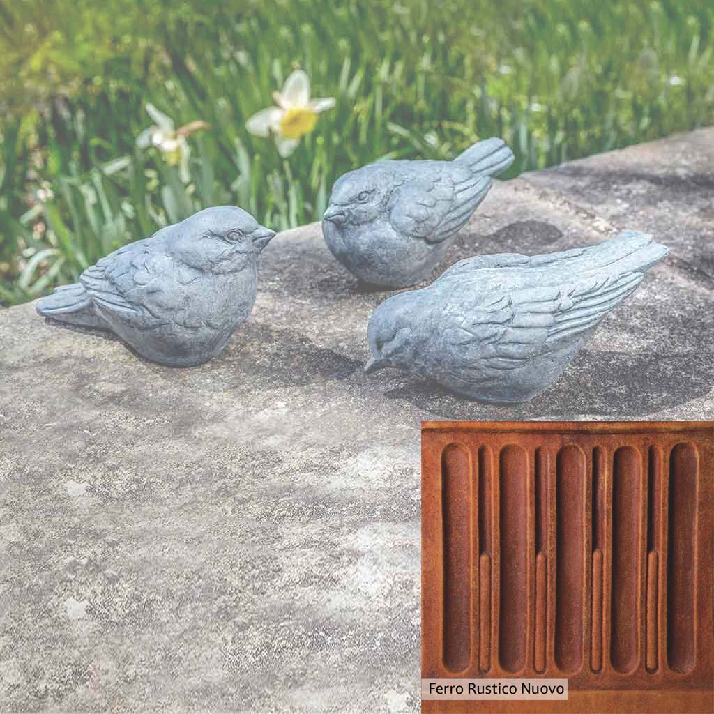 Campania International Trio d'Oiseaux Bird Statue - Elegant Garden Decor for Outdoor Patio, Yard & Home