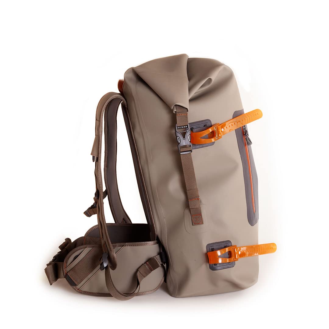 Fishpond Wind River Roll-Top Waterproof Fishing Backpack - Durable Tackle Storage & Travel Gear | Eco-Friendly Shale Color | Perfect for Fly Fishing, Hiking & Outdoor Adventures
