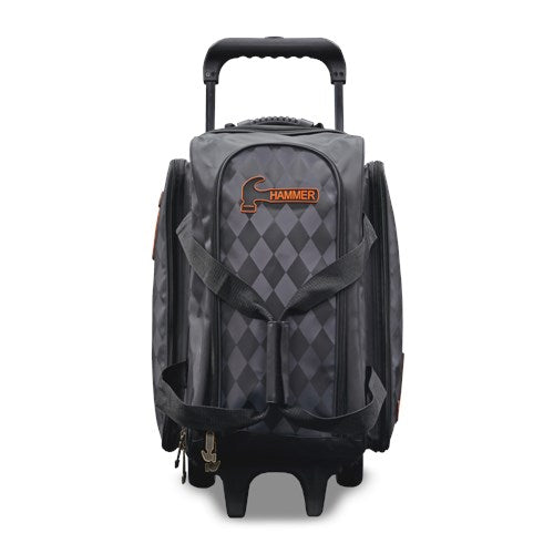 Premium Deluxe Double Roller Diamond Bowling Bag - Heavy Duty Durable Design for Professional & Casual Bowlers - Perfect for League Play, Tournaments & Practice Sessions