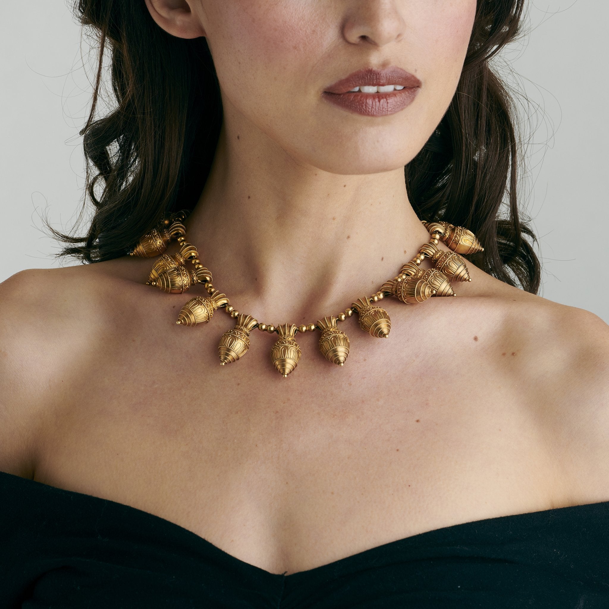 Vintage Revival Gold Necklace - Ancient Inspired Jewelry for Women, Elegant Layering Piece for Parties, Weddings & Special Occasions