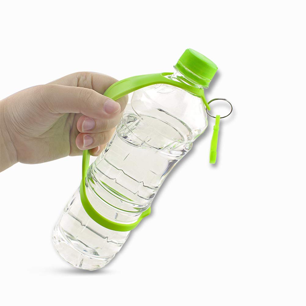 4-Pack Soft Silicone Water Bottle Holder Straps - Non-Slip Grip Band for Sports, Gym & Travel - Universal Bottle Accessories for Running, Hiking & Outdoor Activities