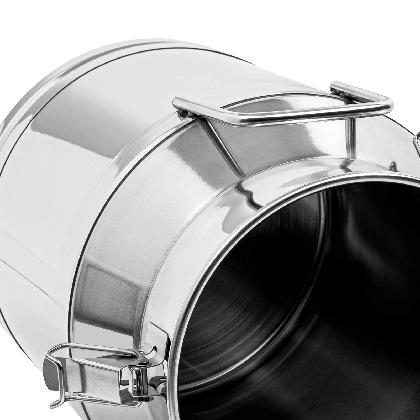30L/7.9 Gallon Stainless Steel Milk Can with Airtight Lid - Heavy Duty Food Grade Milk Bucket, Wine Pail, Storage Container for Dairy, Brewing & Fermentation - Ideal for Farm, Dairy, Winery & Home Use