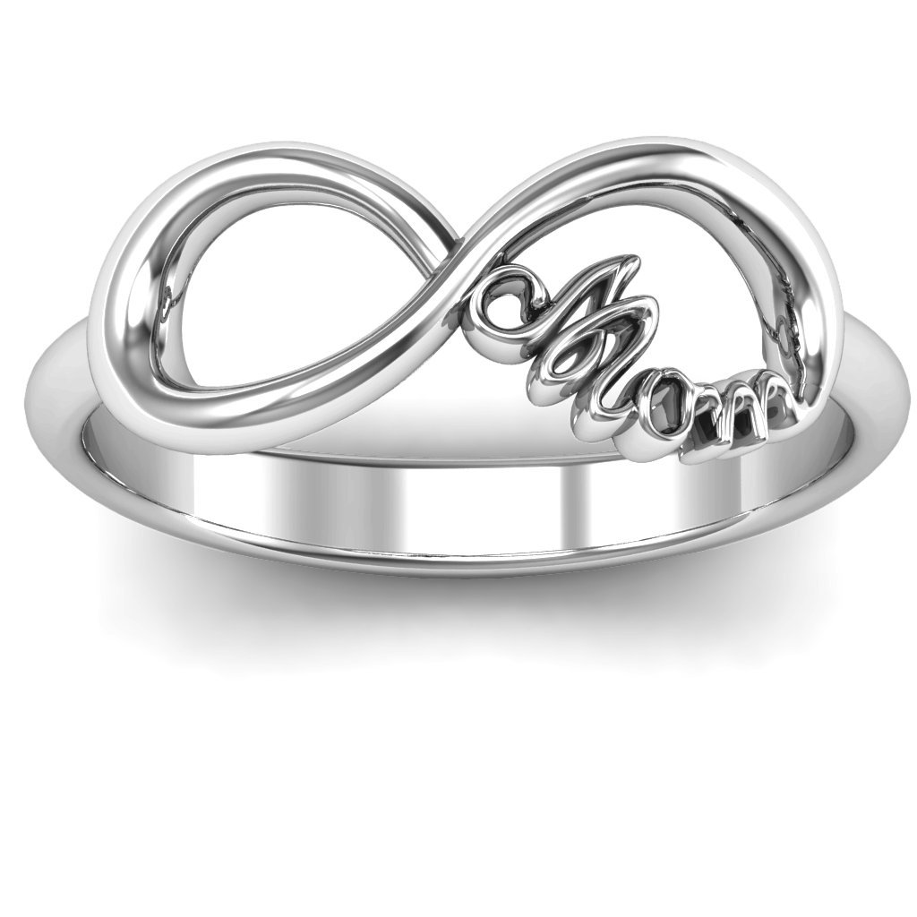 JEWLR Sterling Silver Mom's Infinite Love Ring - Elegant Gift for Mother's Day, Birthday & Anniversary - Perfect for Everyday Wear & Special Occasions