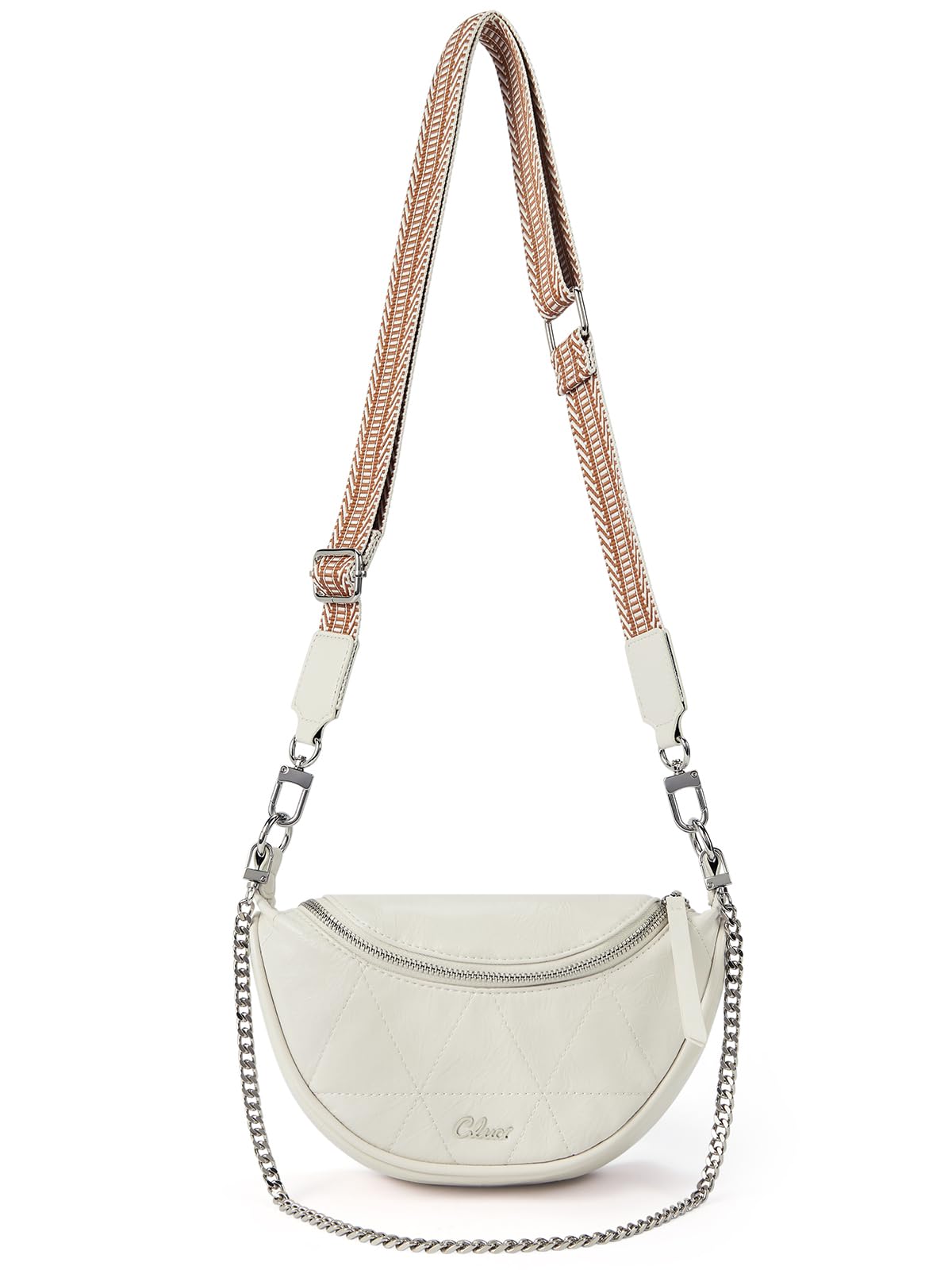 CLUCI Women's Leather Crossbody Bag - Stylish Fanny Pack Sling Purse for Everyday Use, Travel & Outdoor Activities