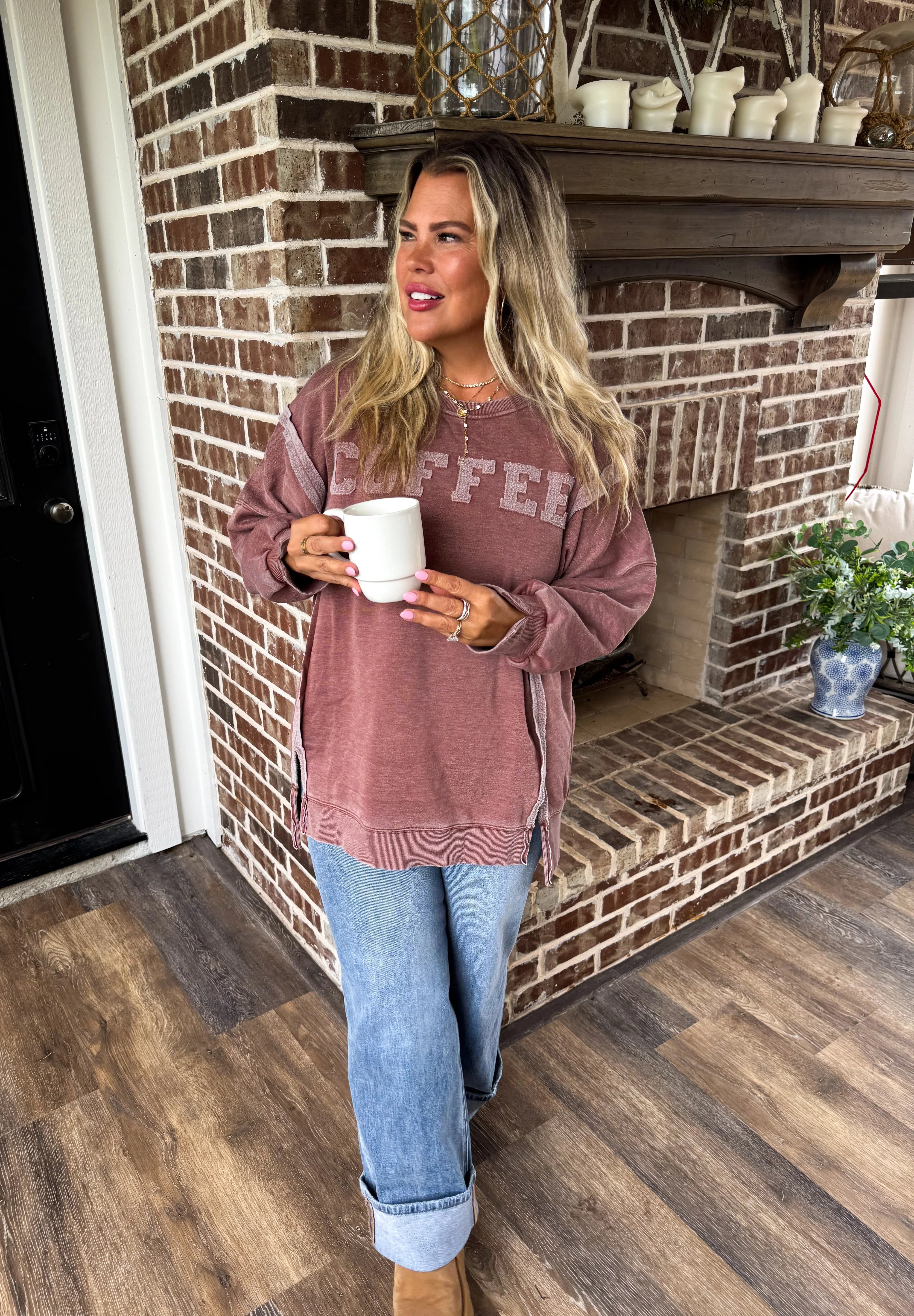 PREORDER: Classic Coffee Themed Crewneck Sweatshirt - Soft & Comfortable Pullover for Casual Wear, Coffee Lovers Gift